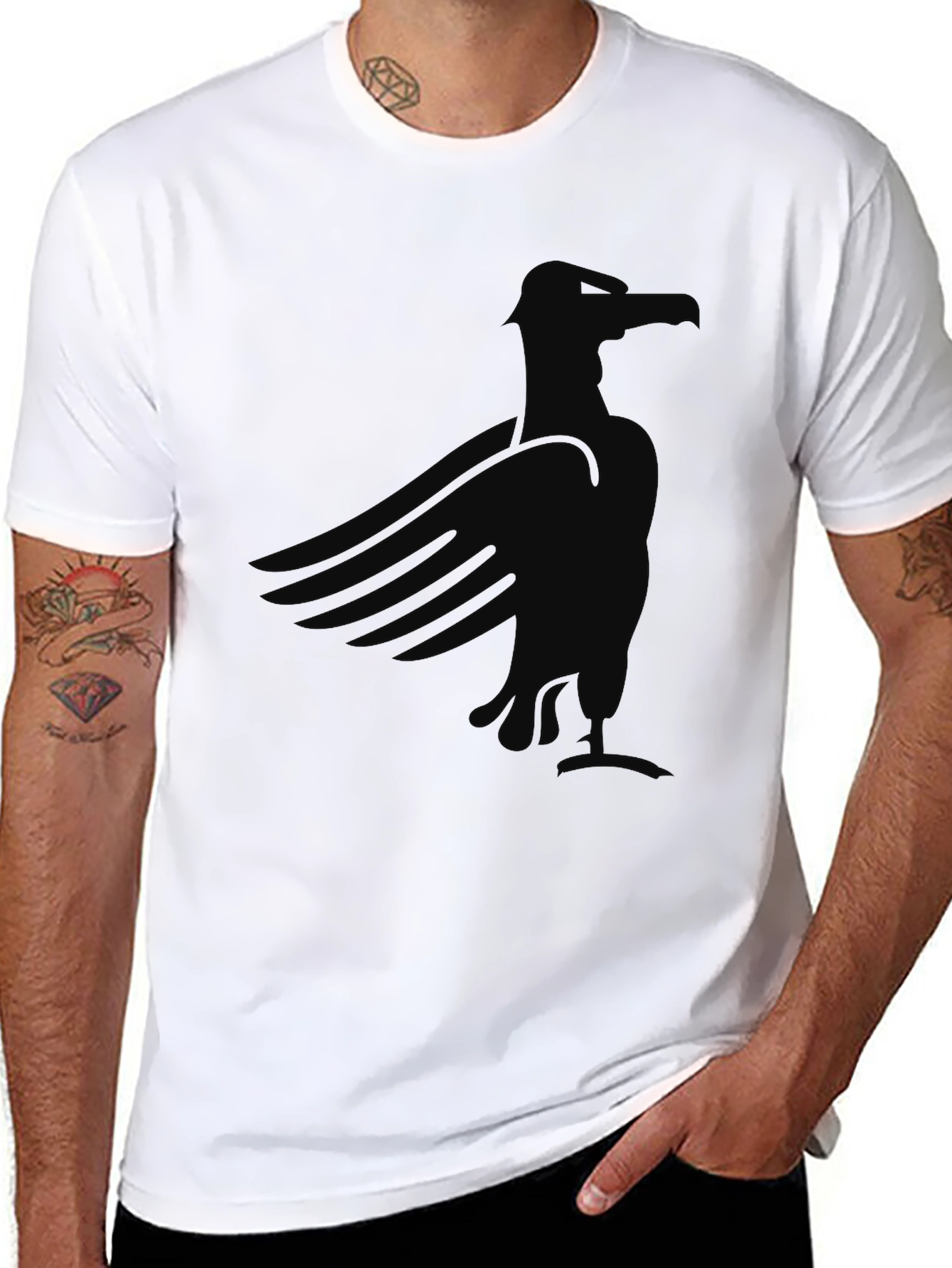 Black Eagle Graphic Tee - Mens Casual Shirt