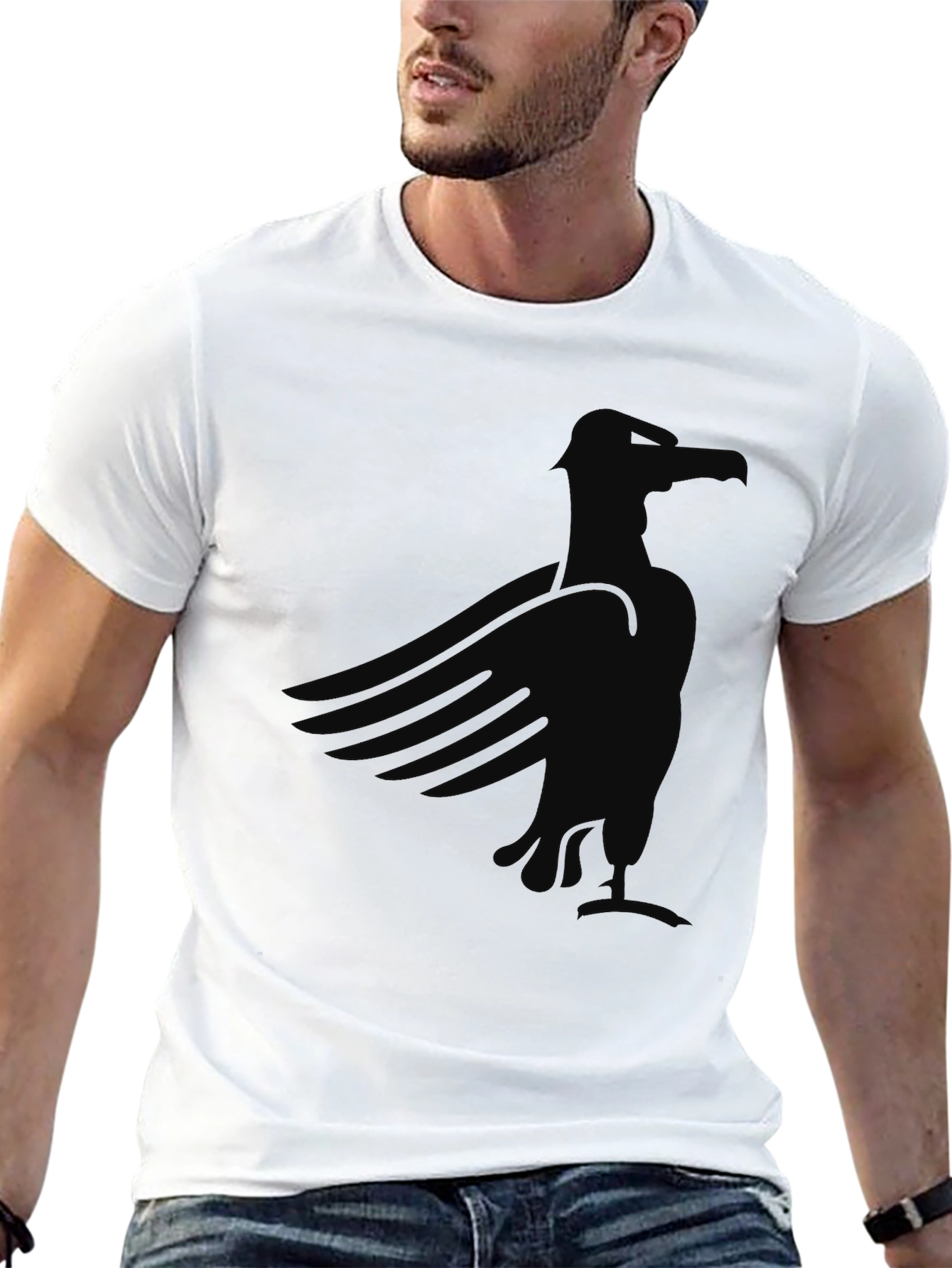 Black Eagle Graphic Tee - Mens Casual Shirt