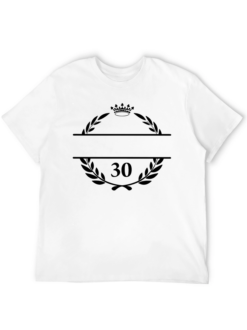 Mens 30th Birthday Crown Laurel T-Shirt