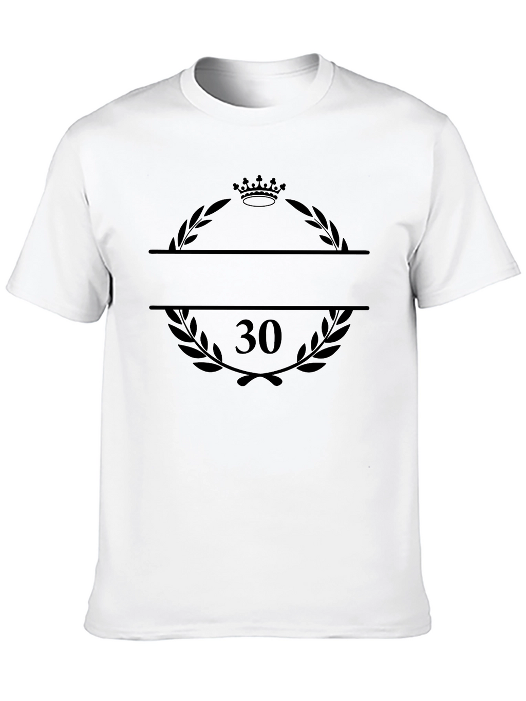Mens 30th Birthday Crown Laurel T-Shirt