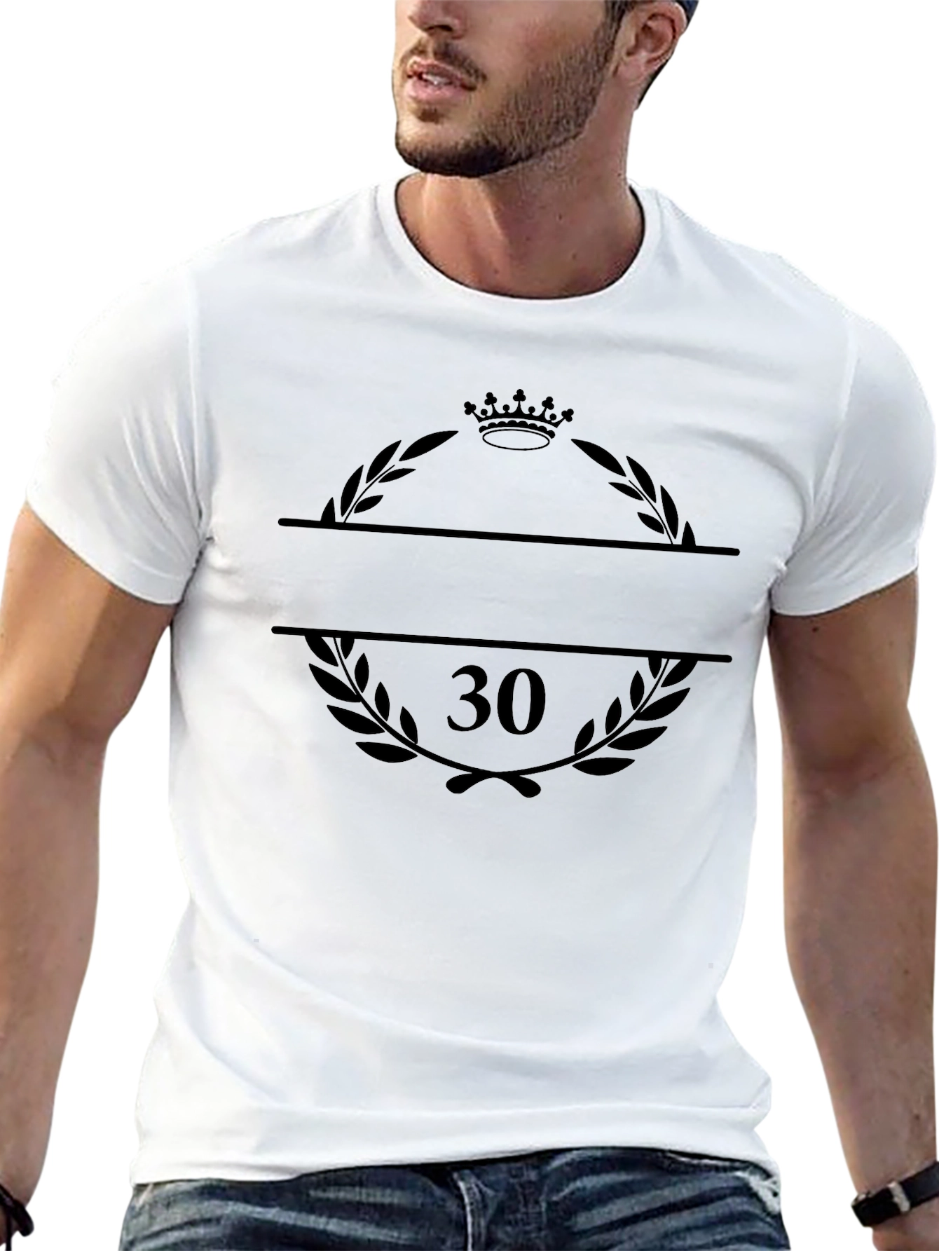 Mens 30th Birthday Crown Laurel T-Shirt