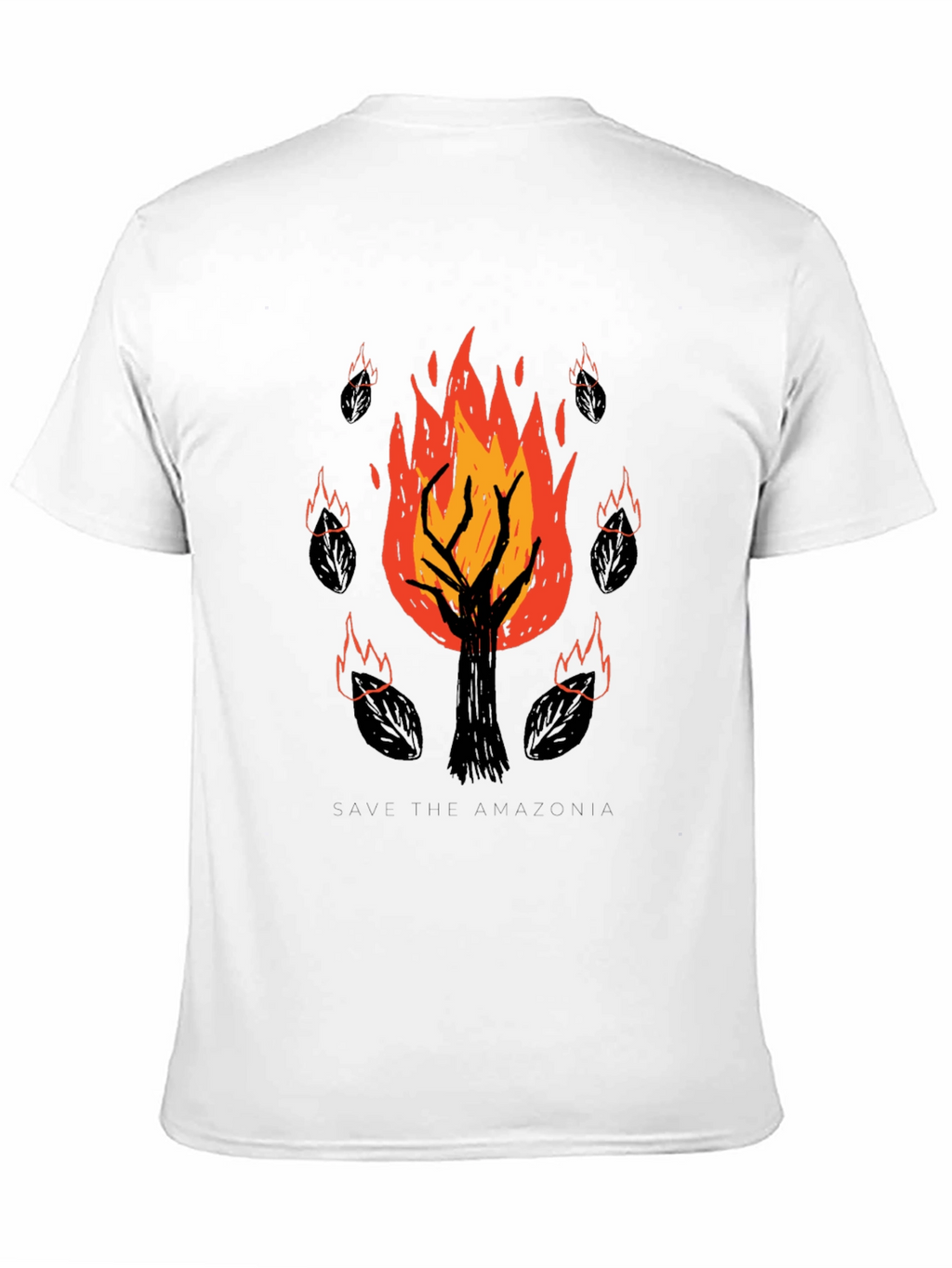 Save the Amazonia Tree Fire Graphic Tee - Black