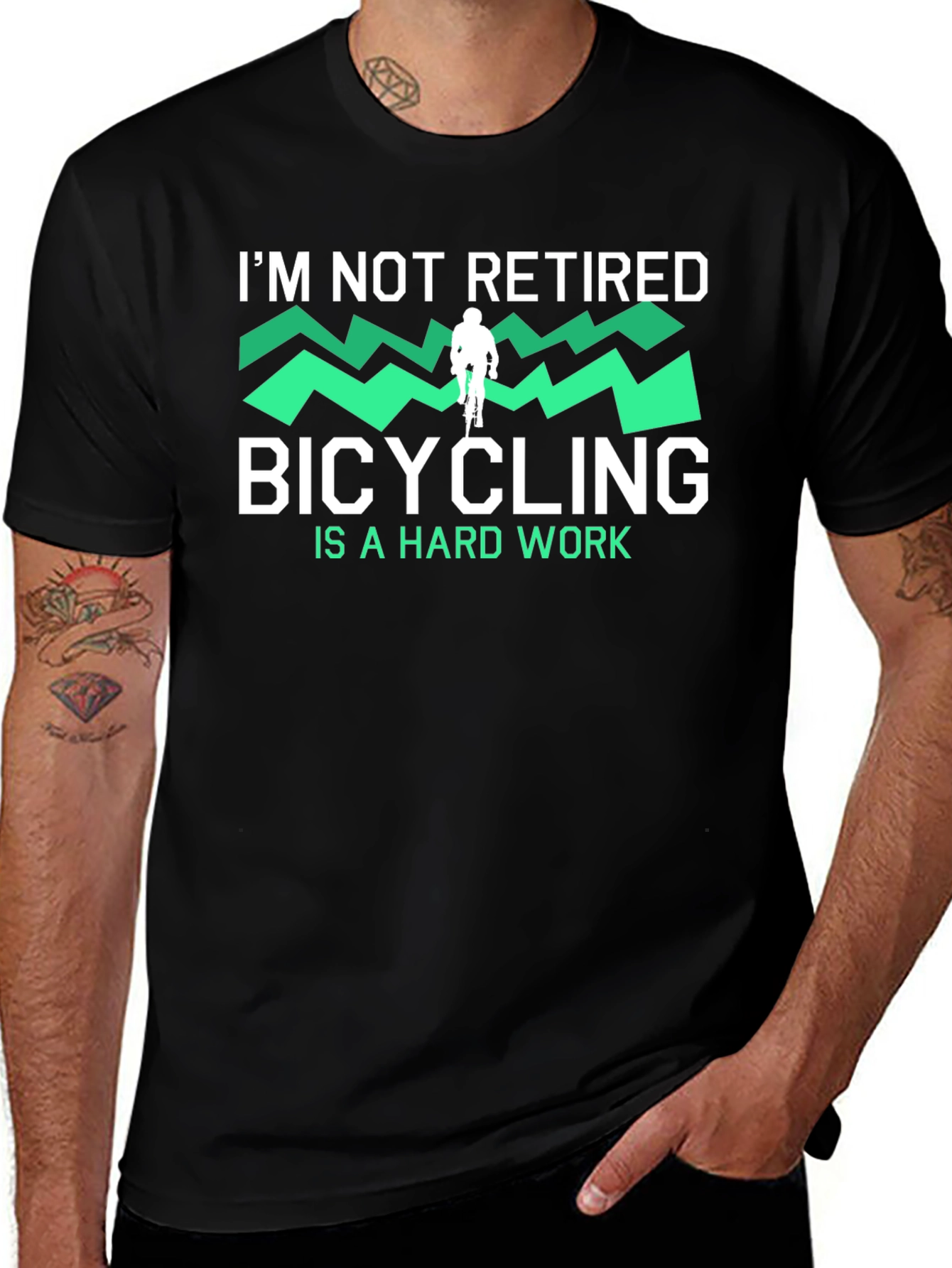 Bicycling Hard Work T-Shirt - Funny Cyclist Tee