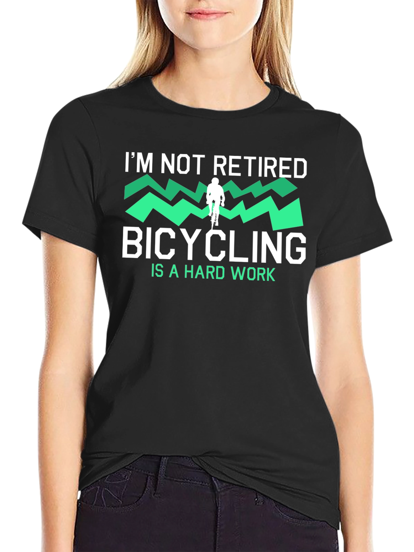 Bicycling Hard Work T-Shirt - Funny Cyclist Tee