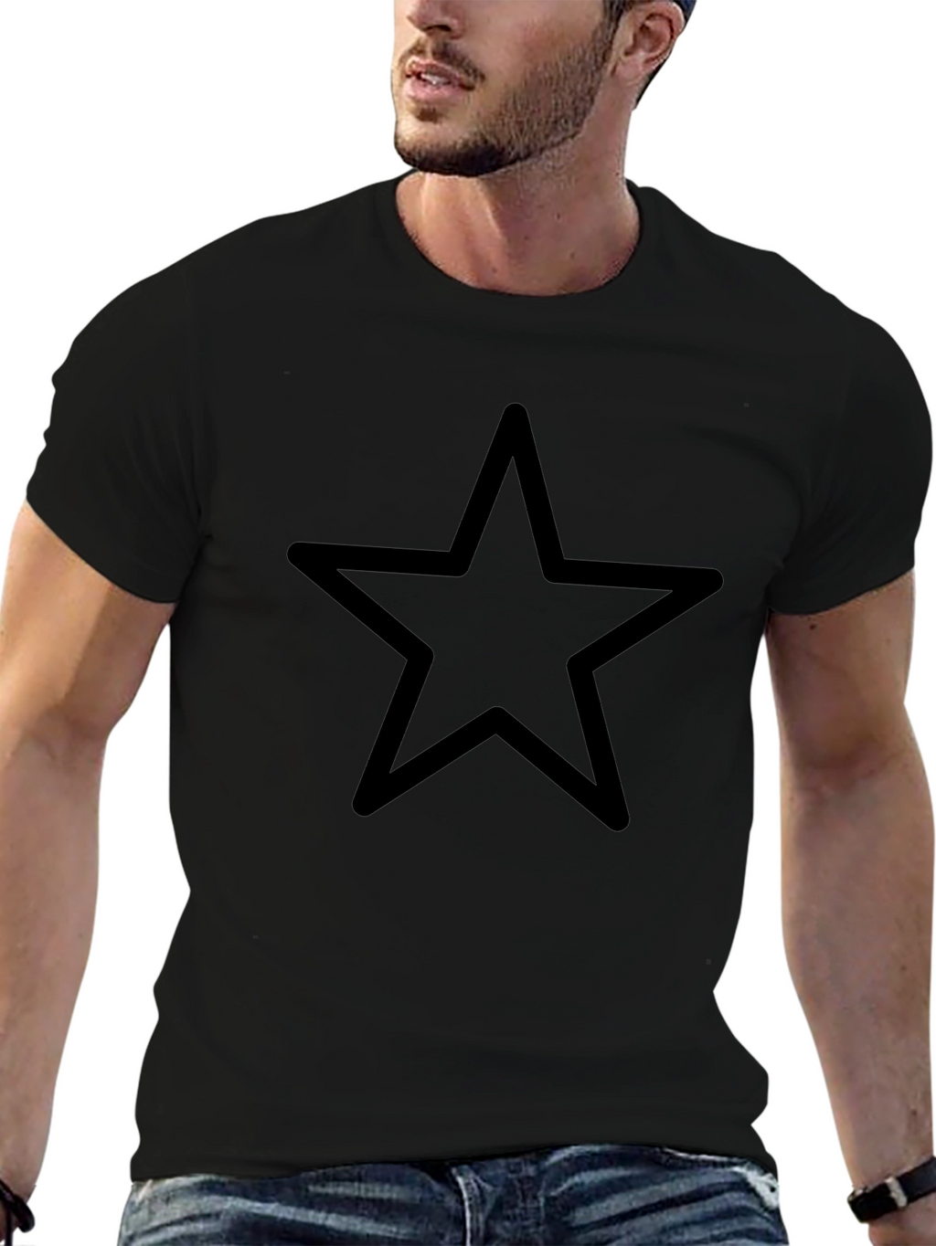Minimalist Black Star Graphic Tee