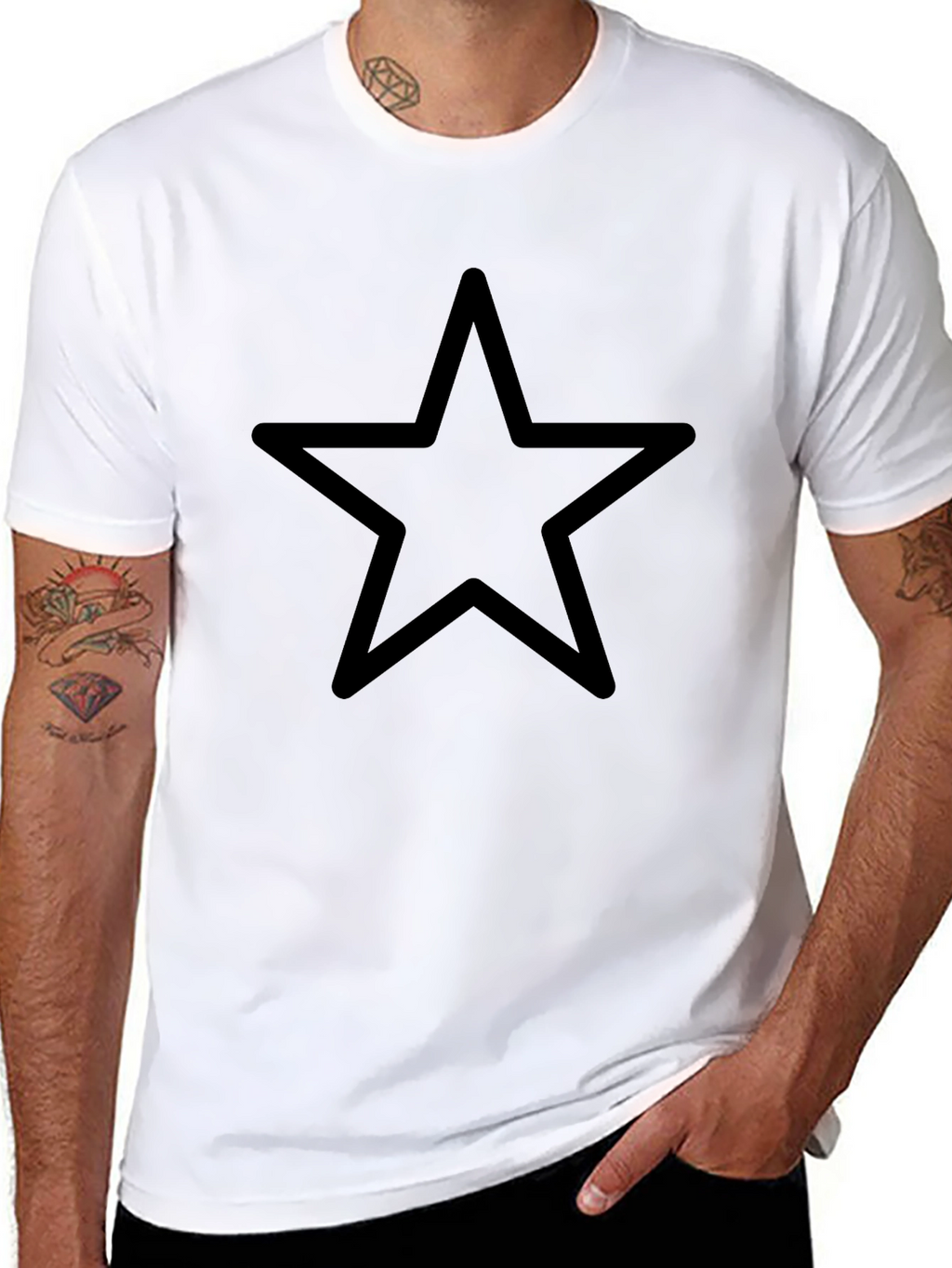 Minimalist Black Star Graphic Tee