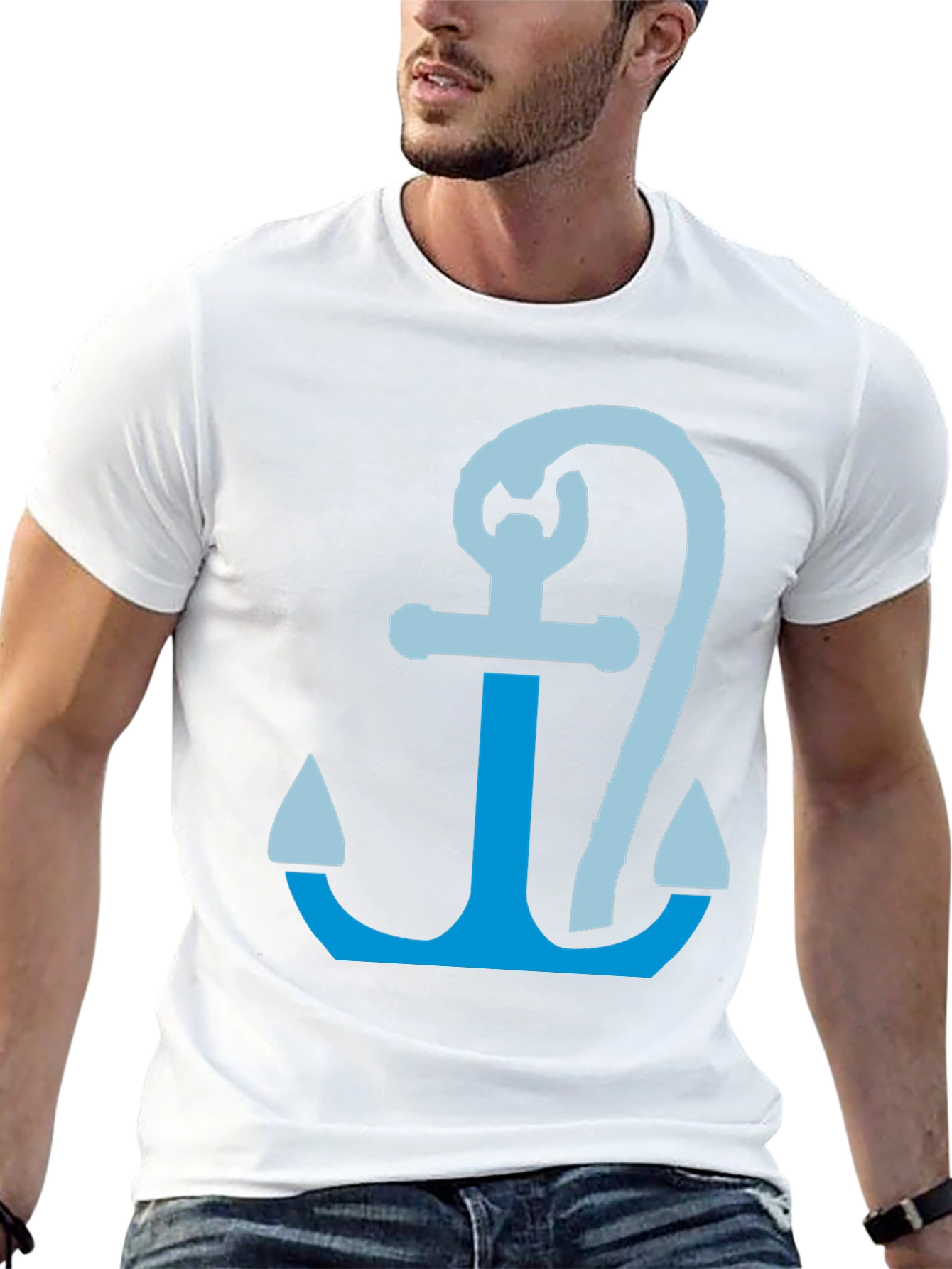 Anchor Graphic Tee - Nautical Style