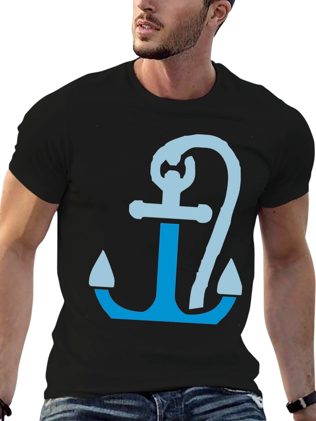 Anchor Graphic Tee - Nautical Style