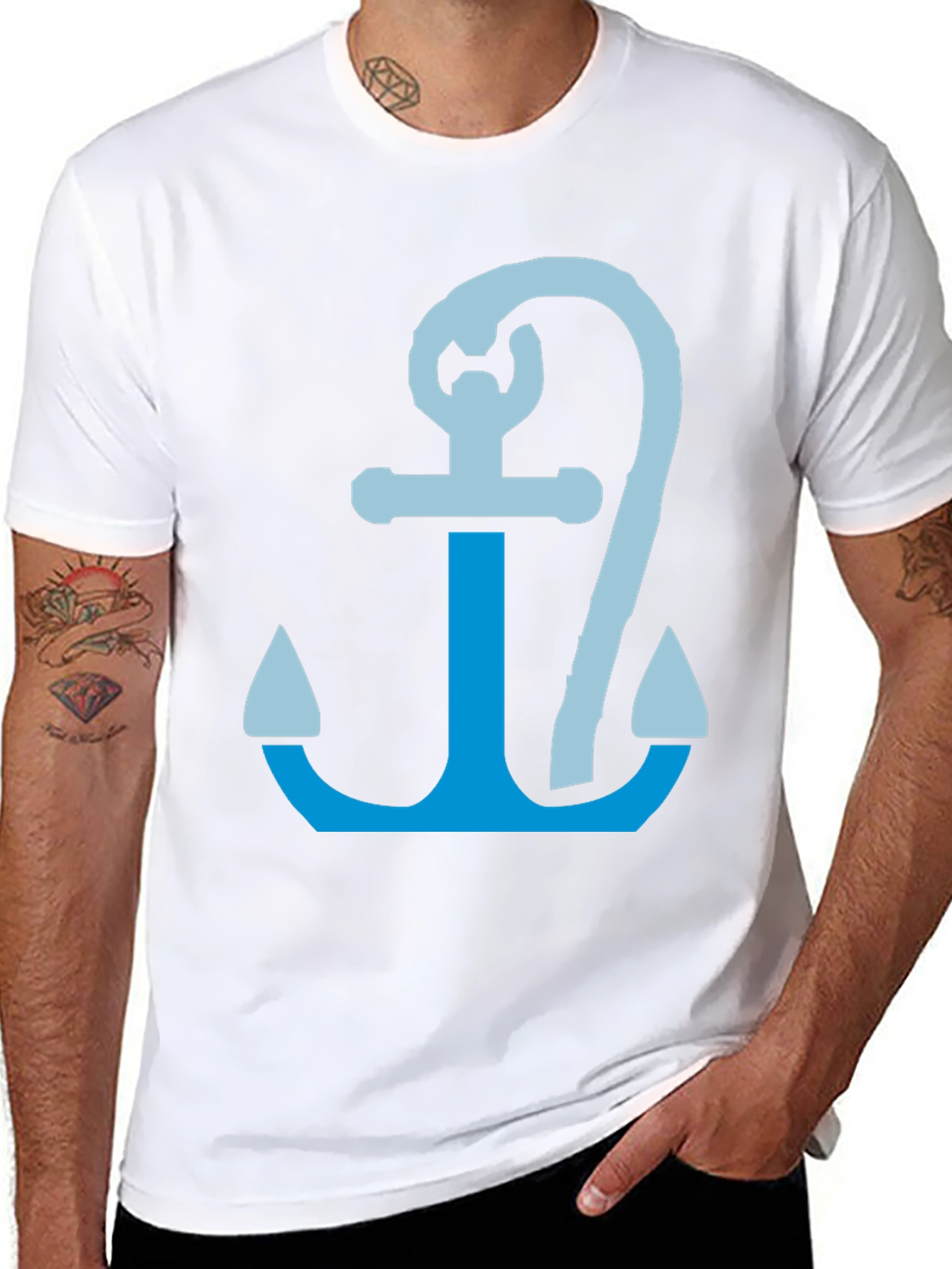 Anchor Graphic Tee - Nautical Style