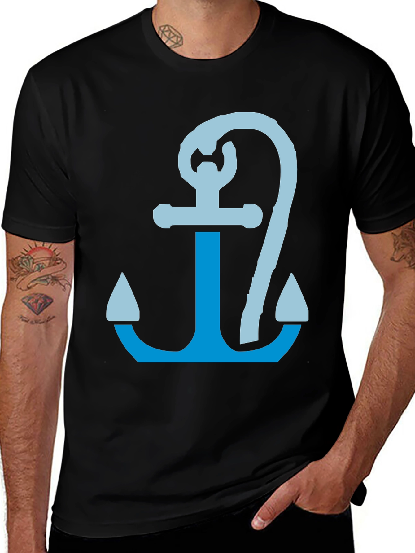 Anchor Graphic Tee - Nautical Style