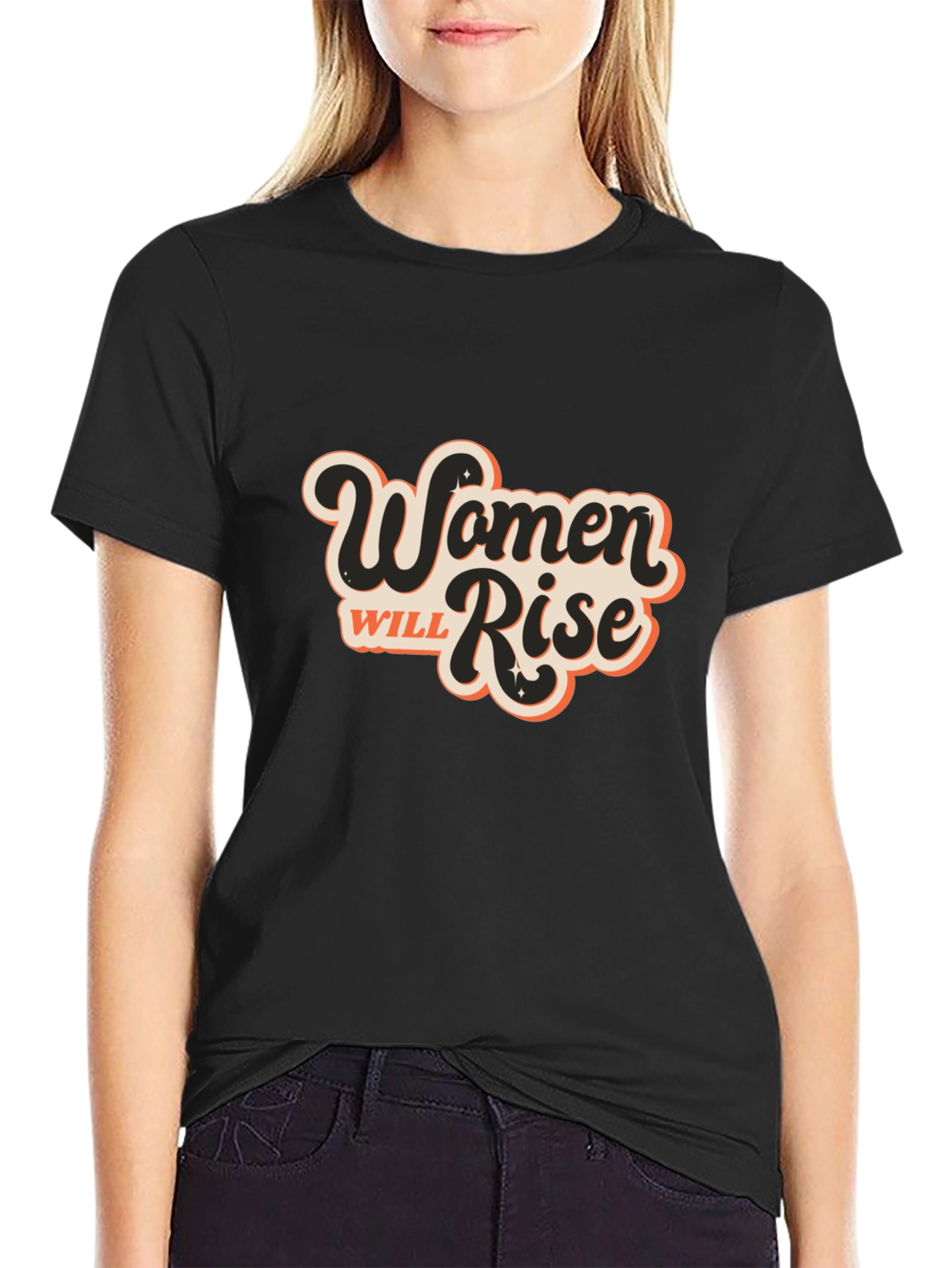 Women Will Rise Graphic T-Shirt - Black
