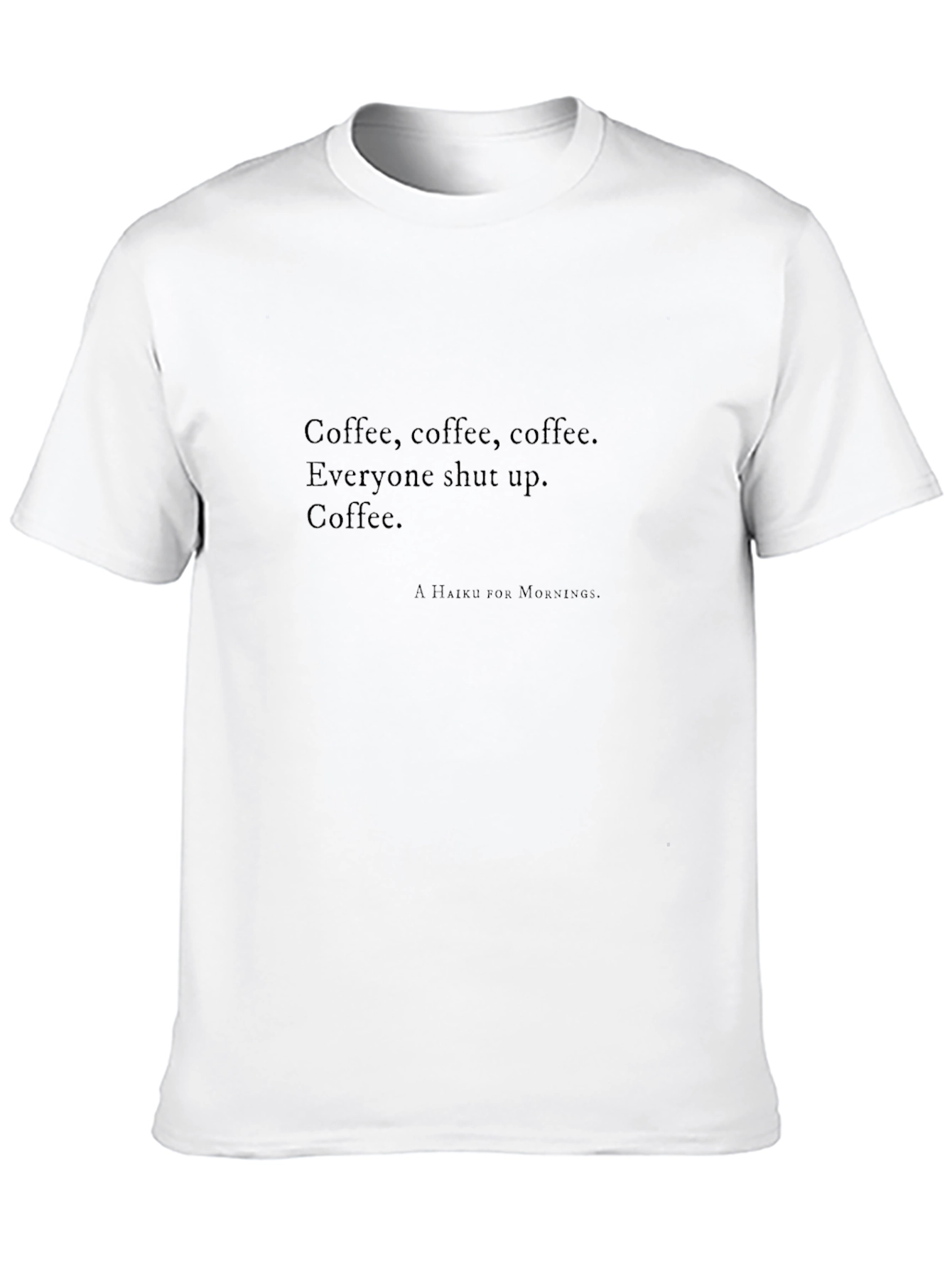 Coffee Haiku Black T-Shirt