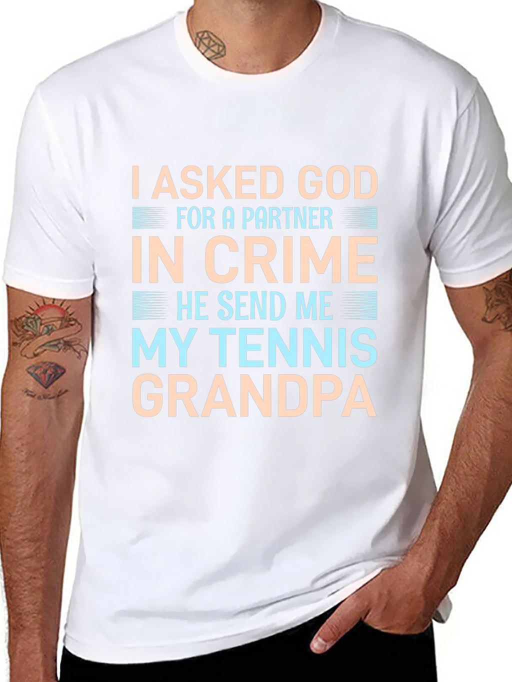 Tennis Grandpa Graphic T-Shirt