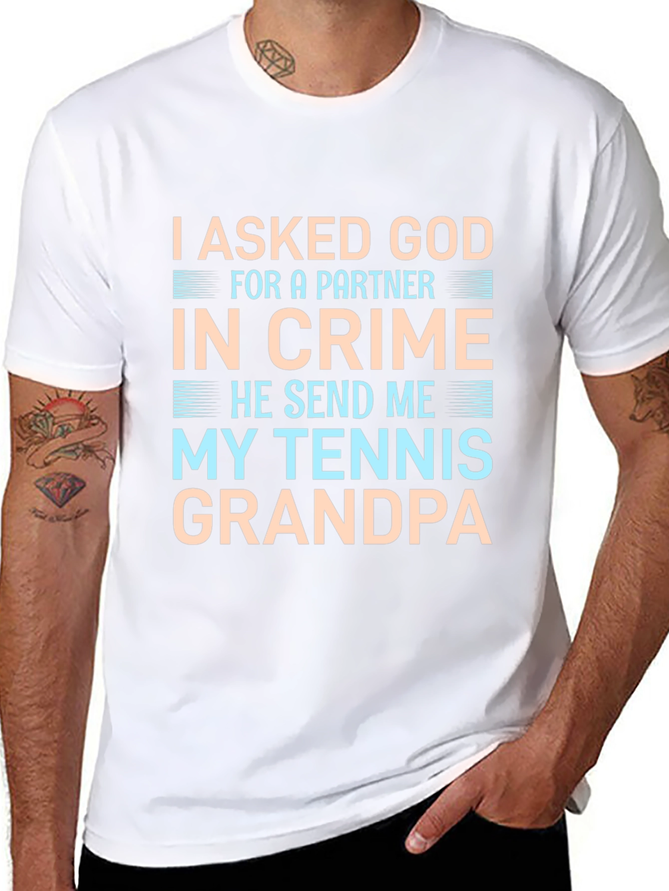 Tennis Grandpa Graphic T-Shirt