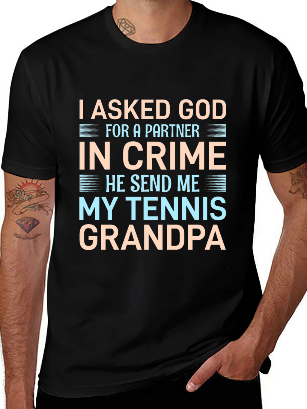 Tennis Grandpa Graphic T-Shirt