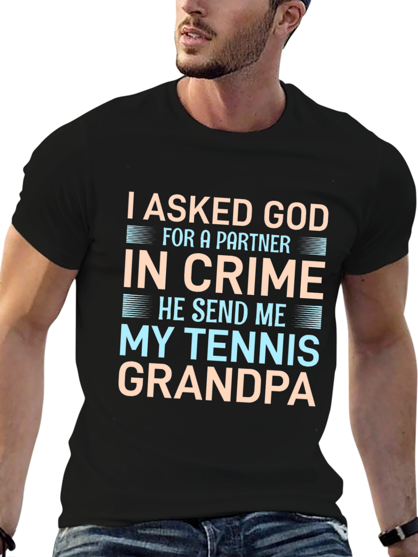 Tennis Grandpa Graphic T-Shirt