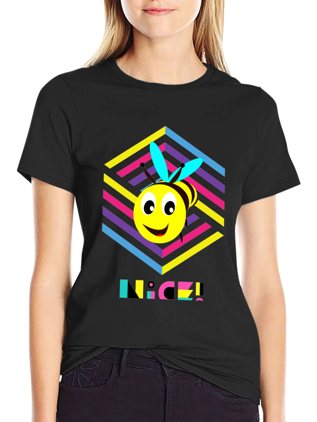 Funky Bee T-Shirt - Retro 80s Style!