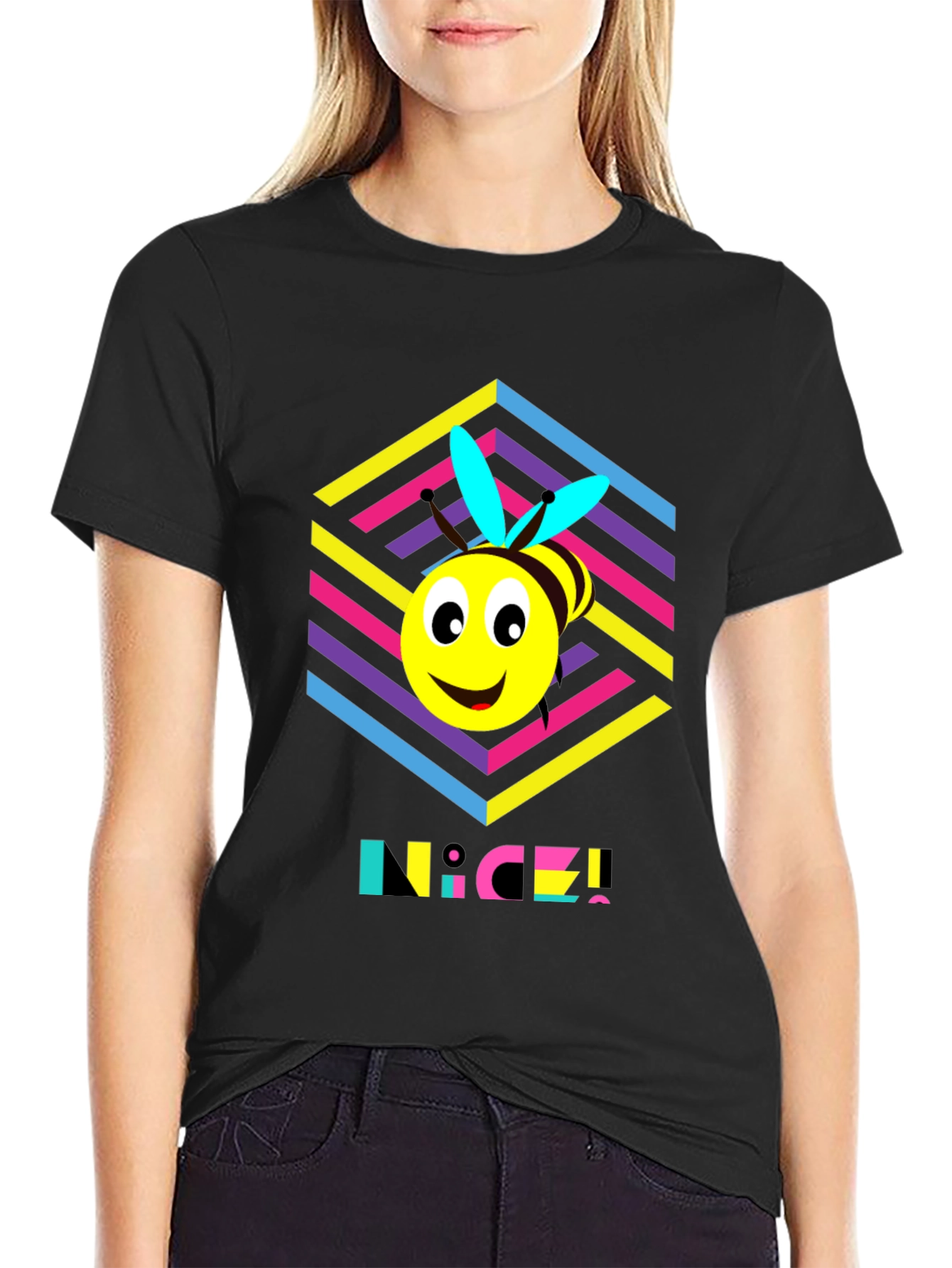 Funky Bee T-Shirt - Retro 80s Style!