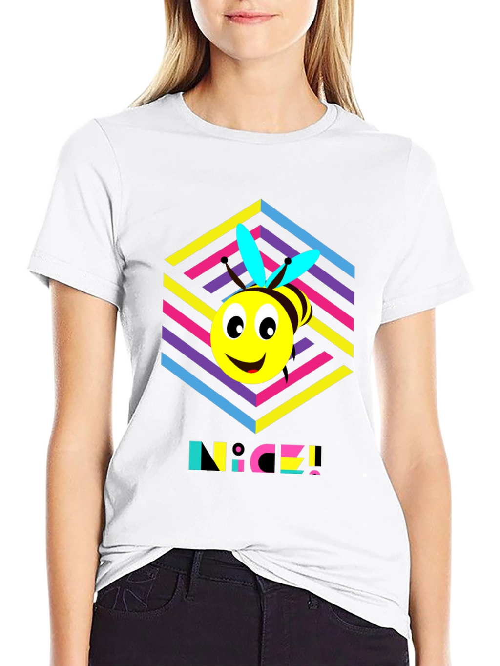 Funky Bee T-Shirt - Retro 80s Style!