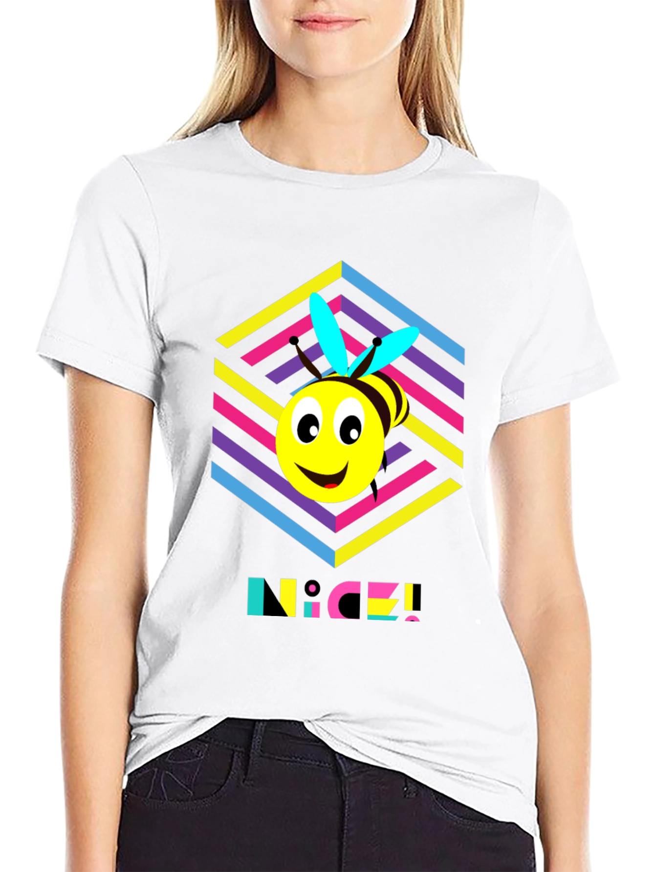 Funky Bee T-Shirt - Retro 80s Style!