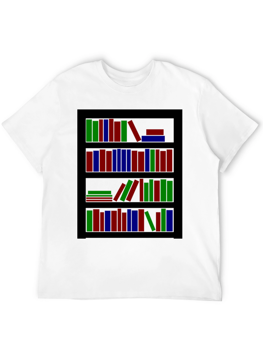 Bookshelf Graphic Tee - Stylish Book Lover Shirt