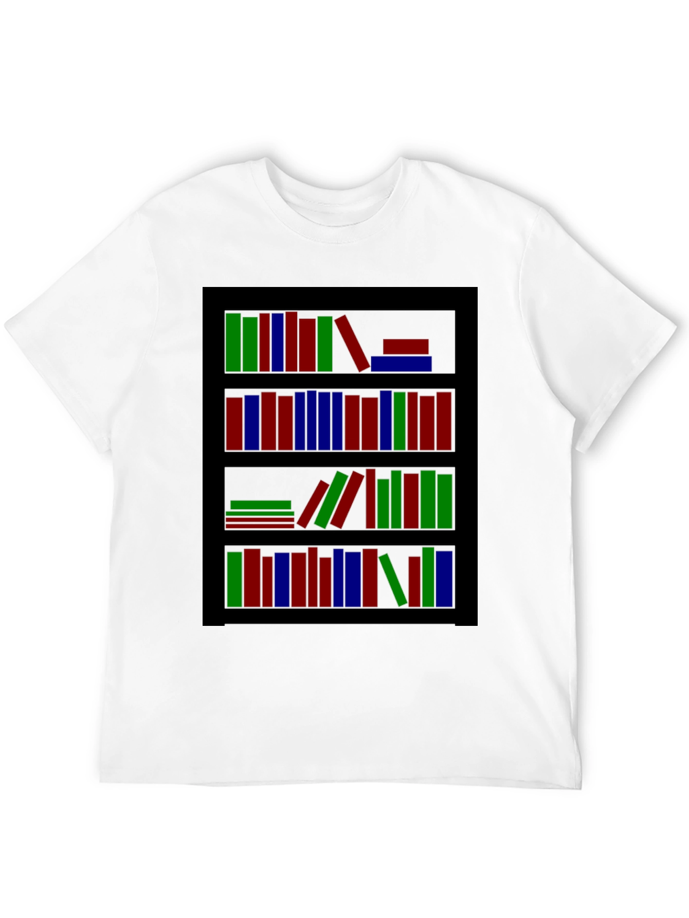 Bookshelf Graphic Tee - Stylish Book Lover Shirt