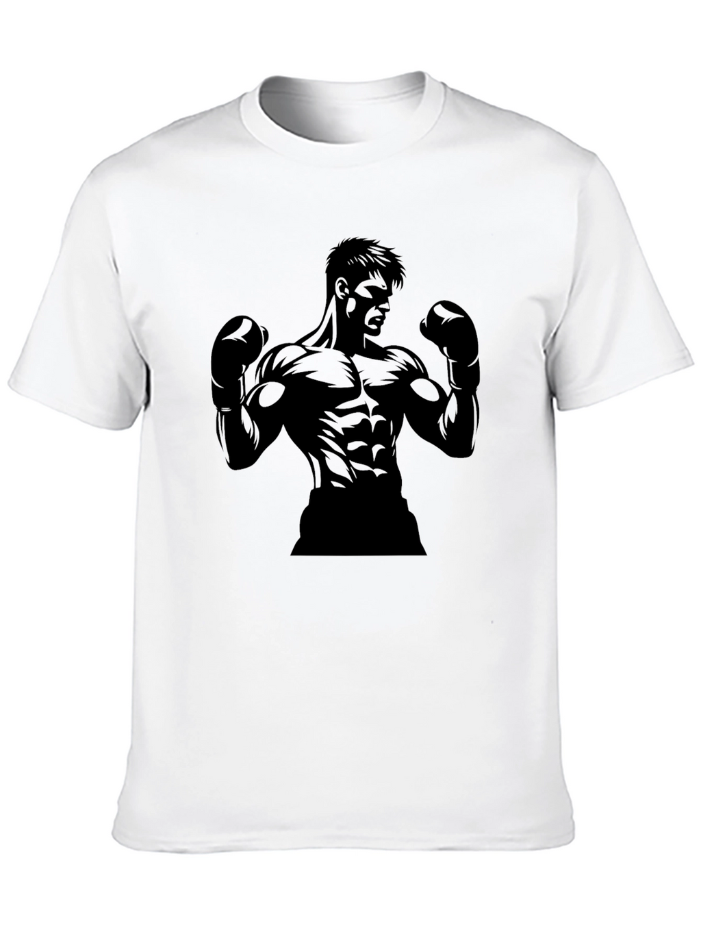 Black Boxer Graphic Tee - Mens Fitness Shirt