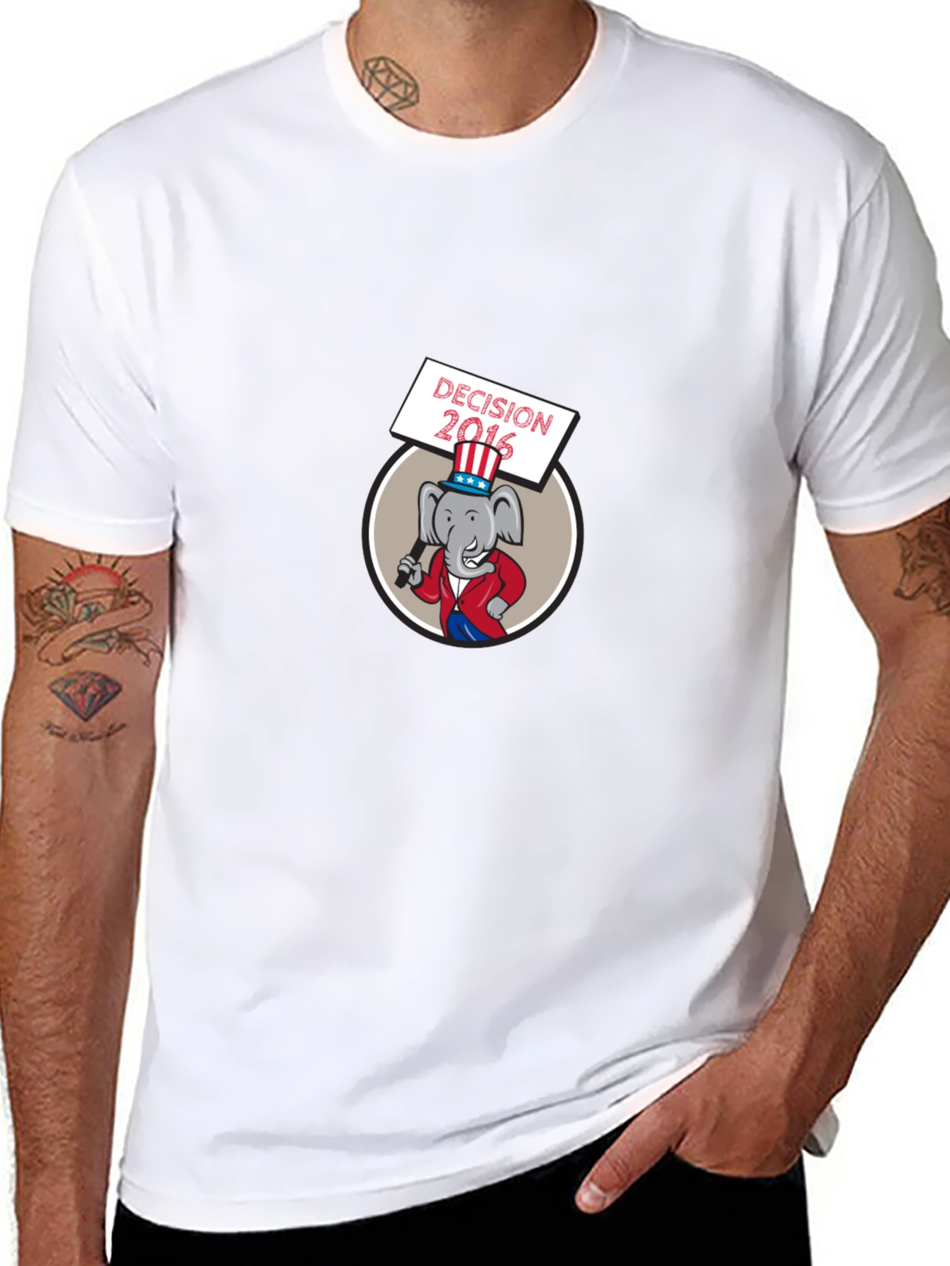 Decision 2016 Cartoon Elephant T-Shirt