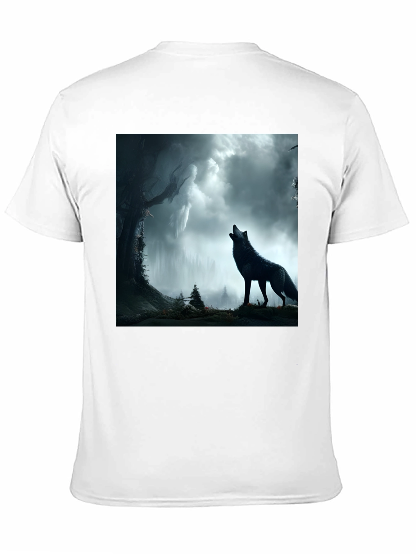 Wolf Howling at the Moon Graphic Tee