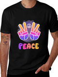 Peace Sign T-Shirt - Vibrant Retro Style