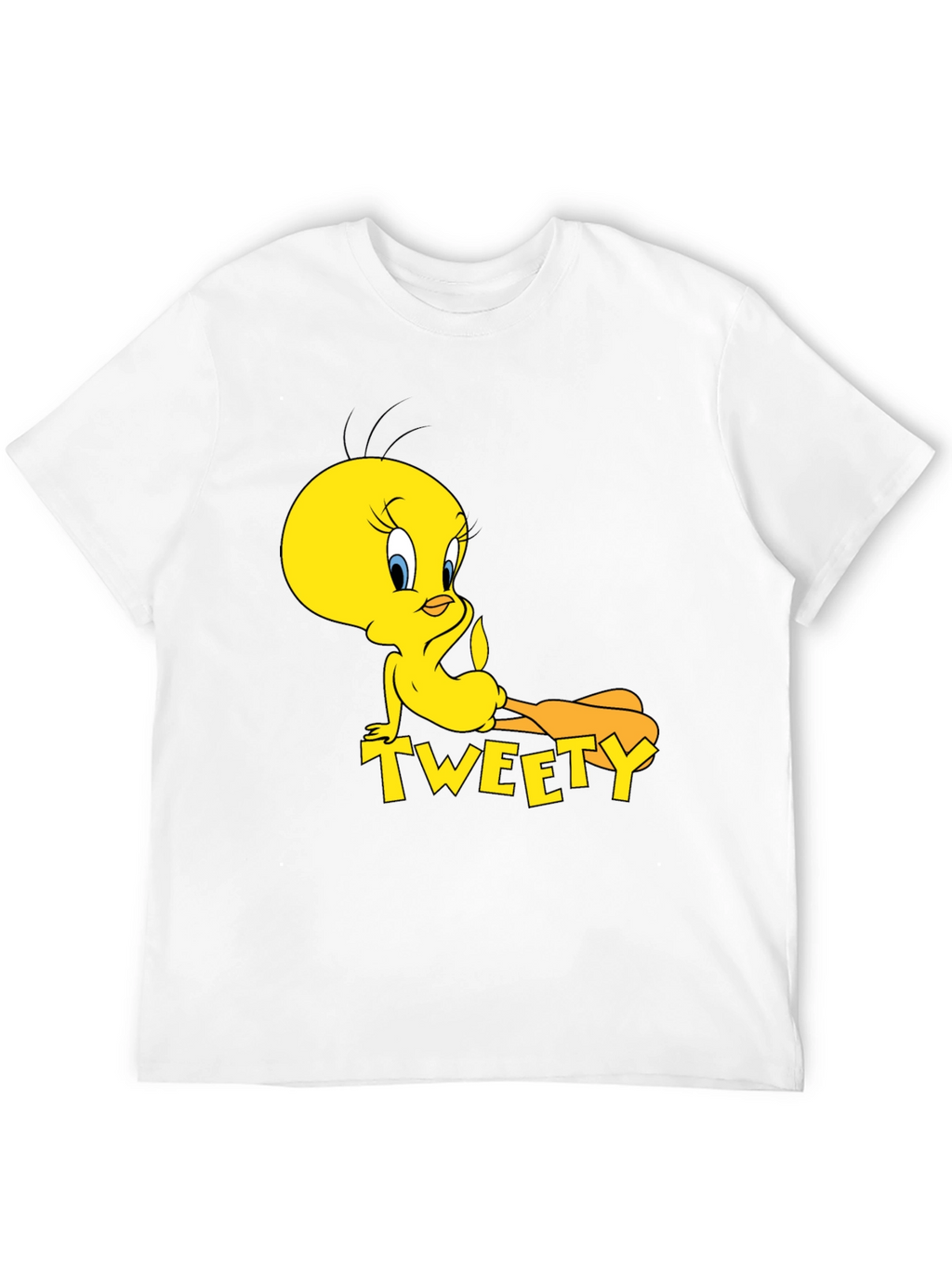 Tweety Bird Graphic Print Black T-Shirt