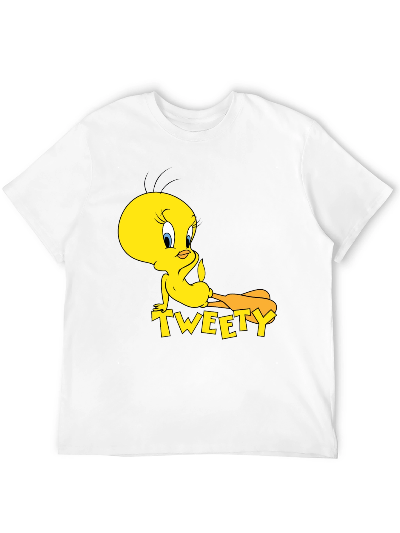 Tweety Bird Graphic Print Black T-Shirt