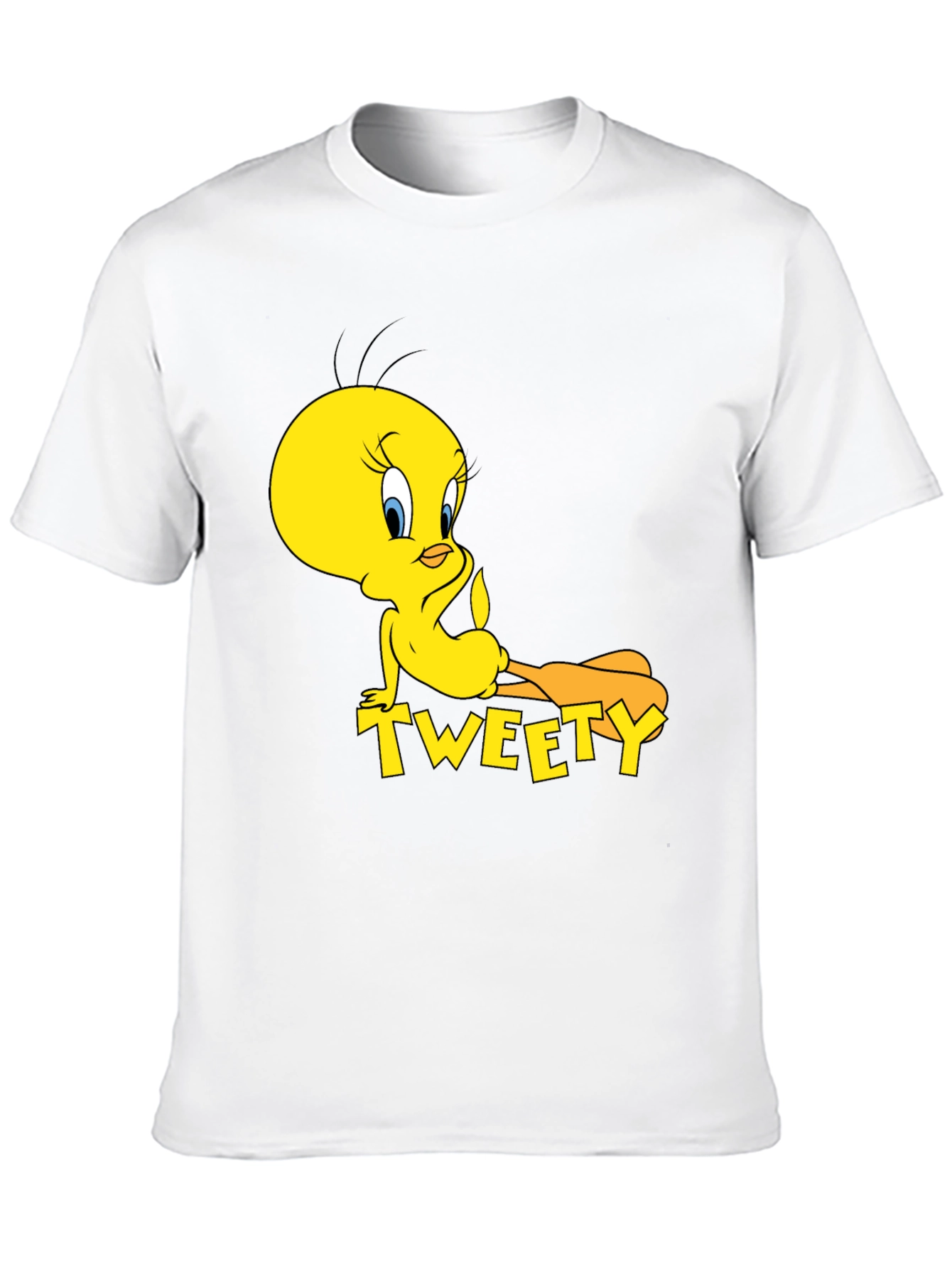 Tweety Bird Graphic Print Black T-Shirt
