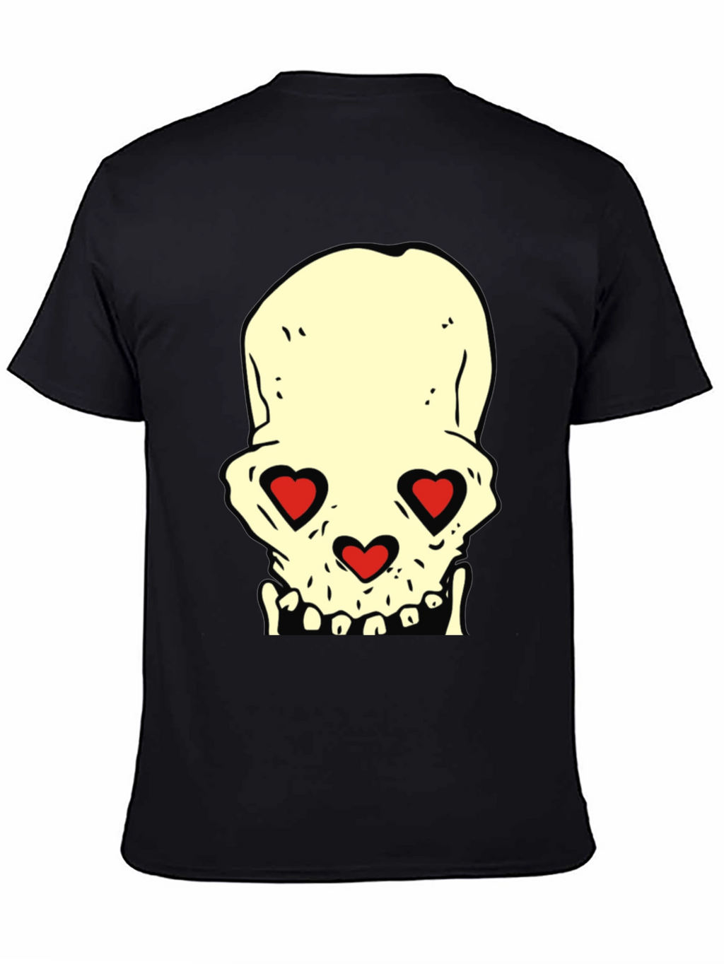 Skull With Heart Eyes Graphic Tee