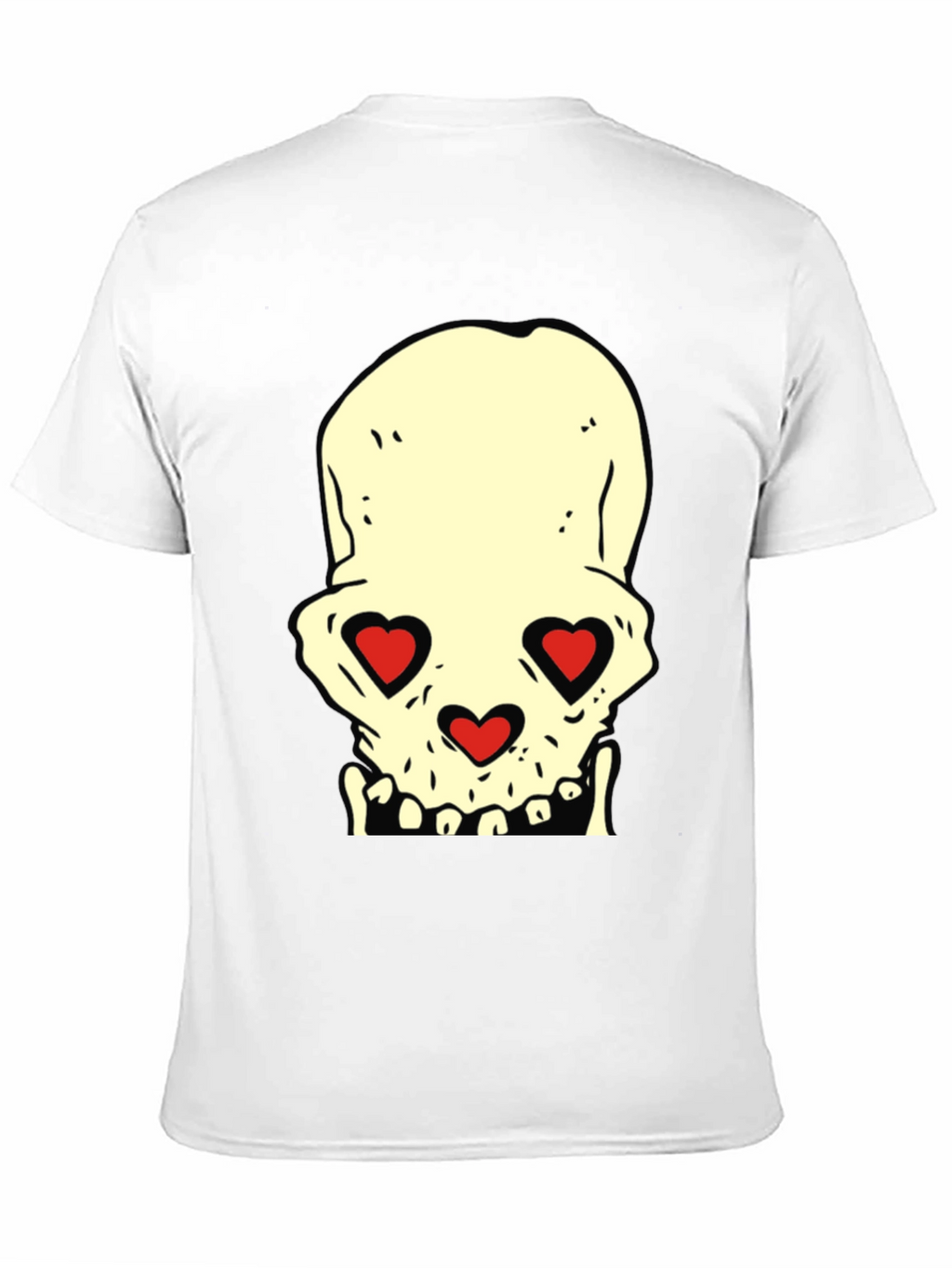 Skull With Heart Eyes Graphic Tee