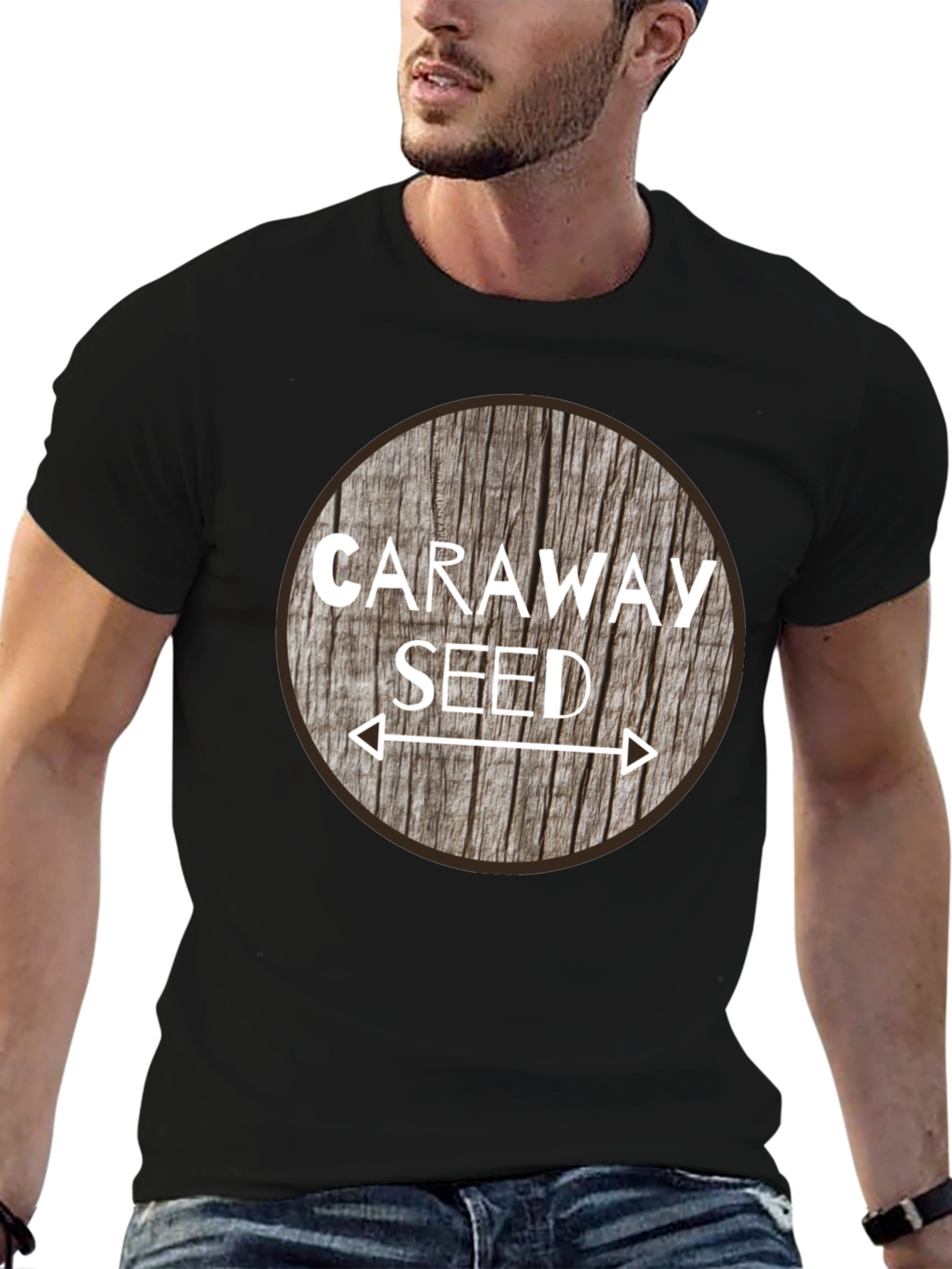 Caraway Seed T-Shirt - Natural Wood Design