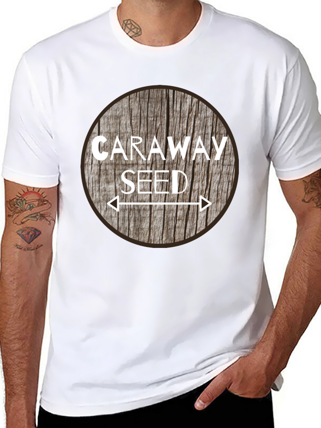 Caraway Seed T-Shirt - Natural Wood Design
