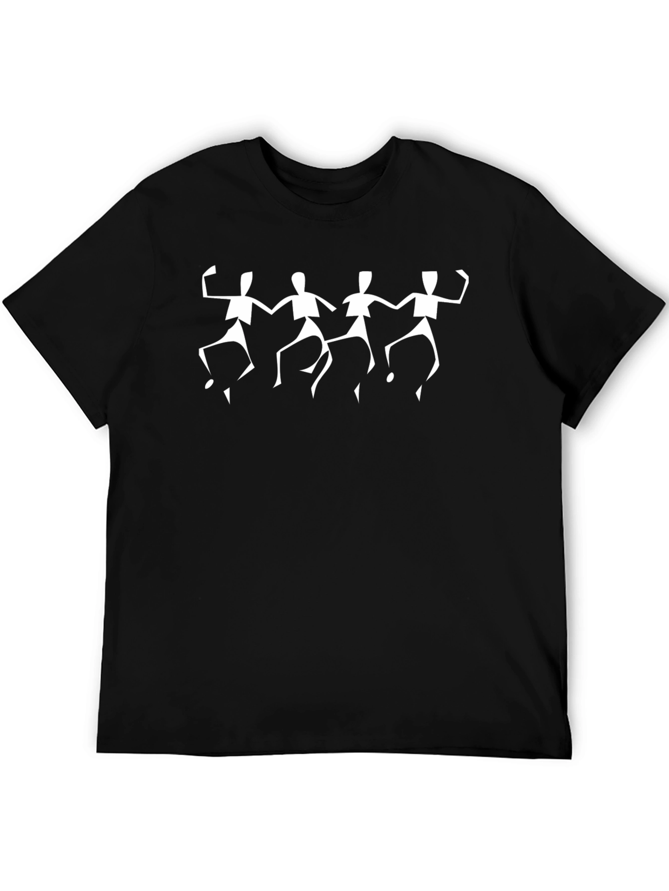 Retro Dancing Figures Black T-Shirt