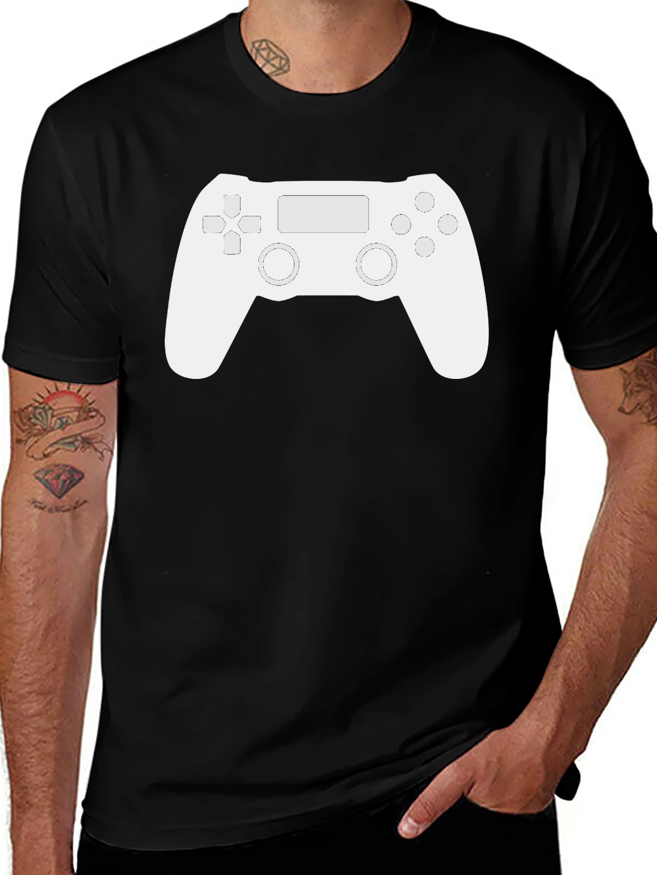 Gaming Controller Graphic Tee - Black