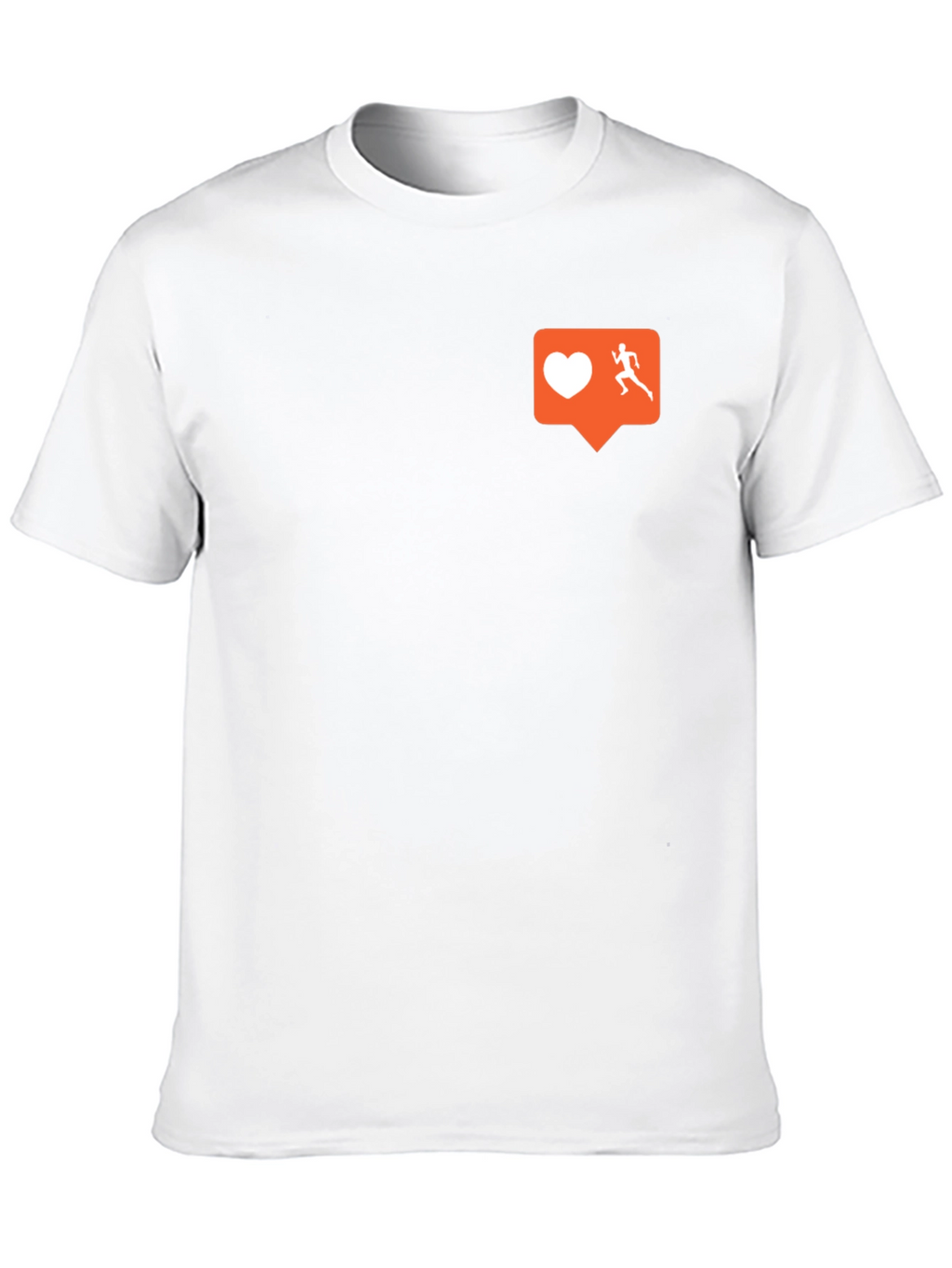Runners Heart T-Shirt: Black Cotton Blend Motivational Design
