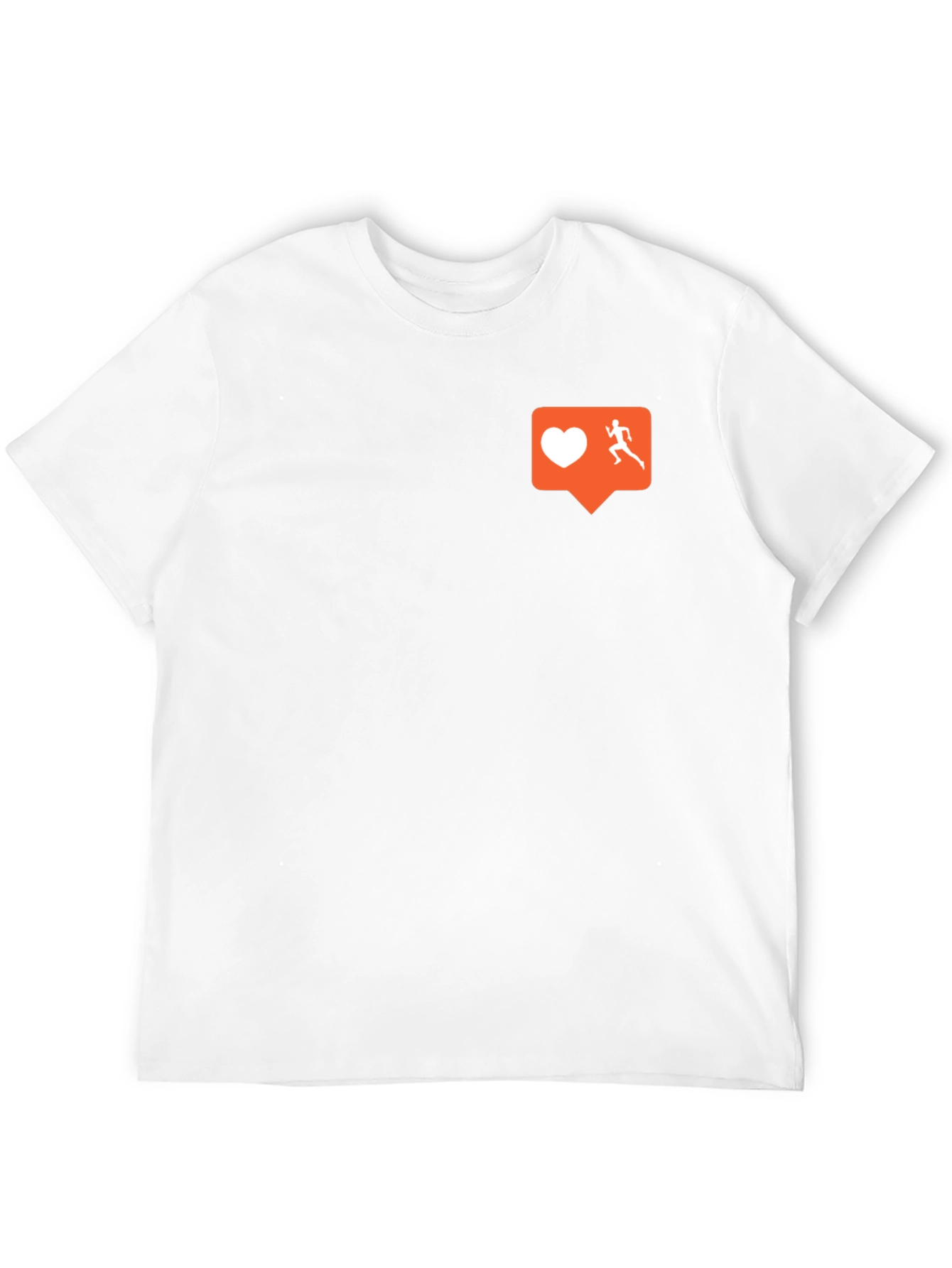 Runners Heart T-Shirt: Black Cotton Blend Motivational Design