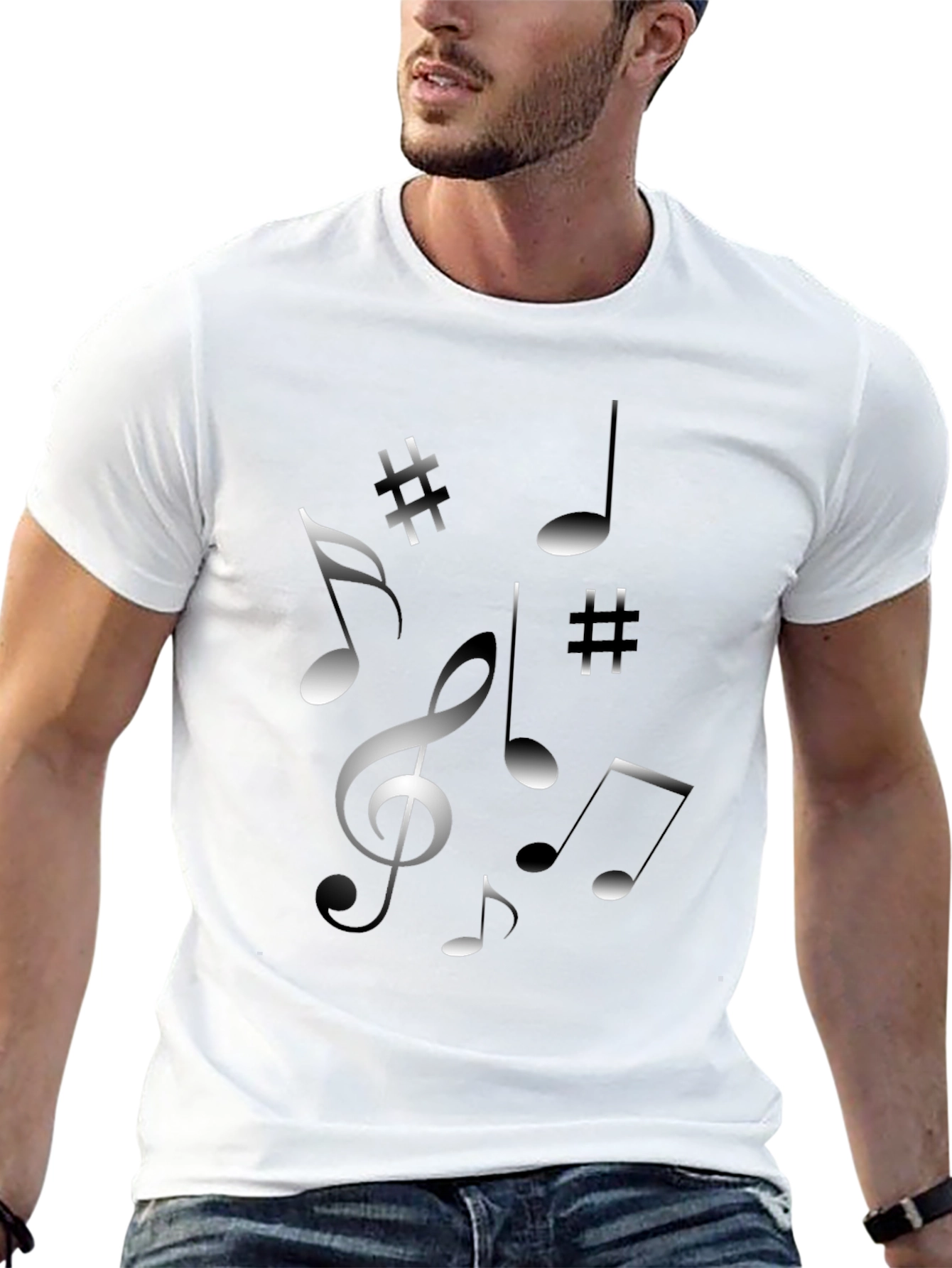 Musical Note Graphic T-Shirt