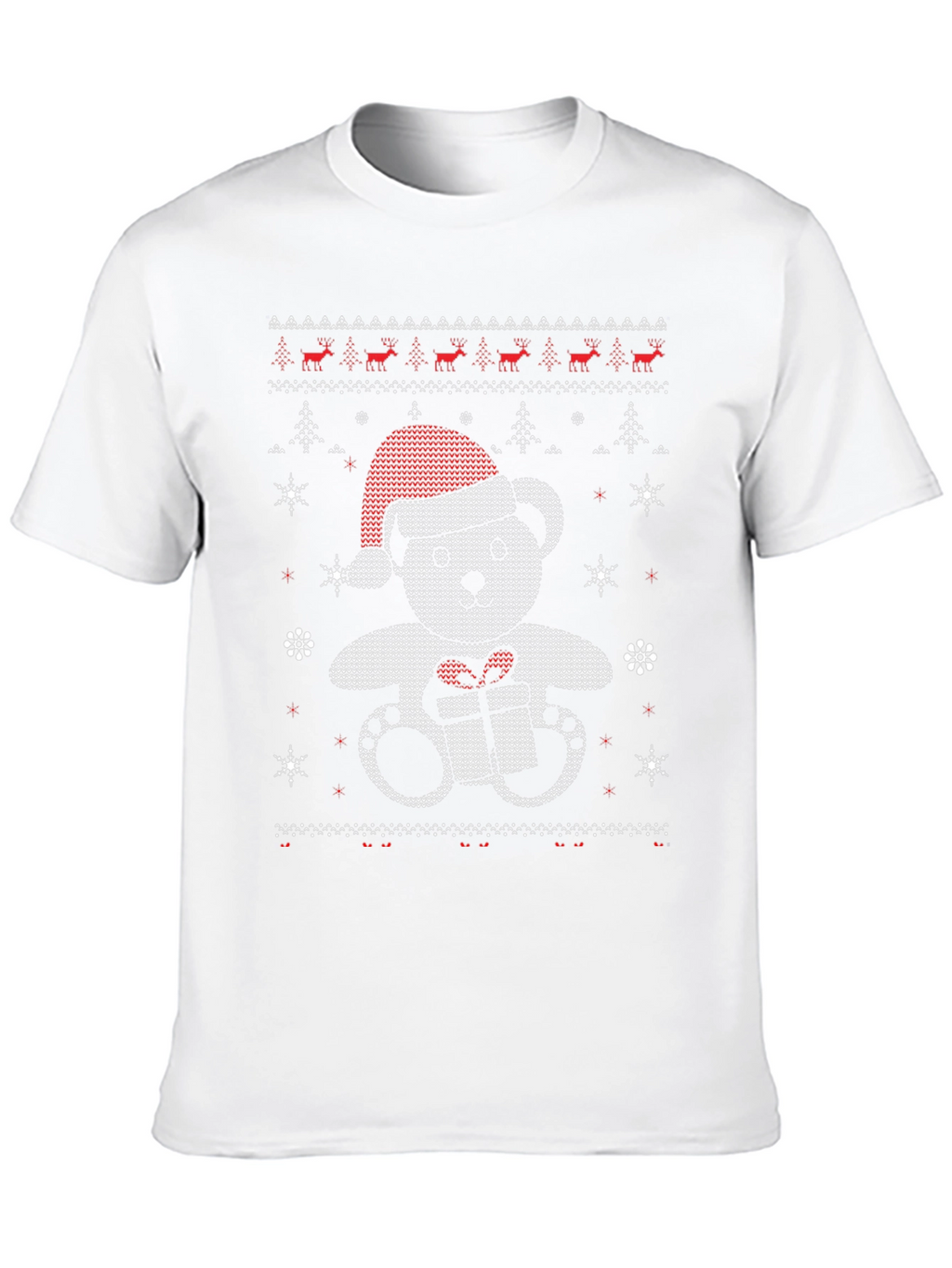 Festive Bear Christmas Knit T-Shirt