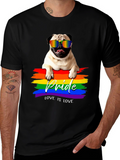 Pride Pug T-Shirt - Love is Love