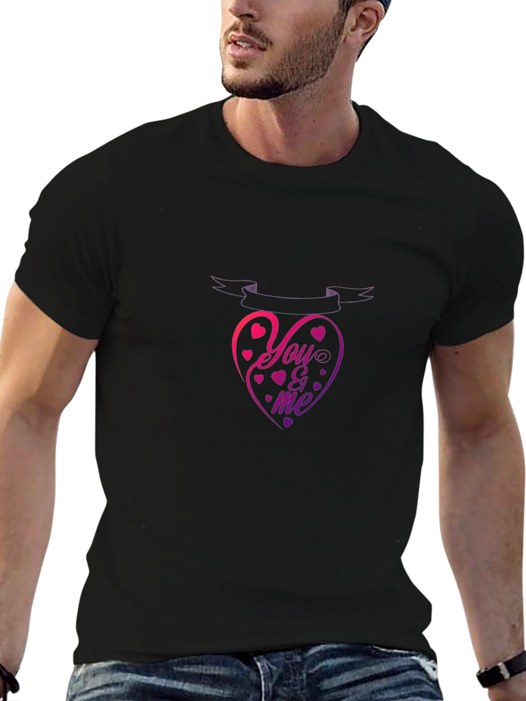 You & Me Heart Graphic T-Shirt