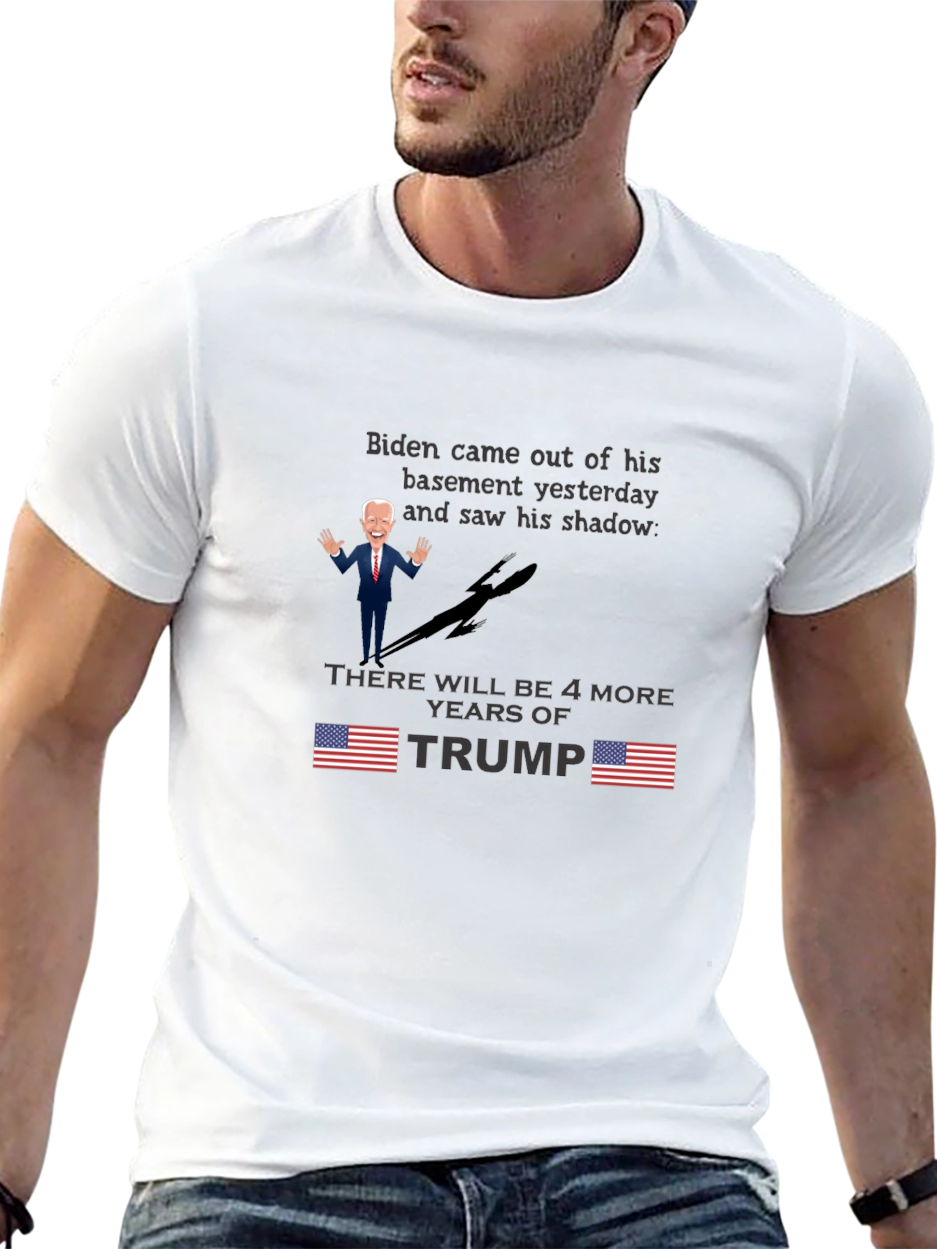 Biden Shadow Trump T-Shirt - Funny Political Tee