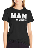 Man of Quality Graphic T-Shirt - Black