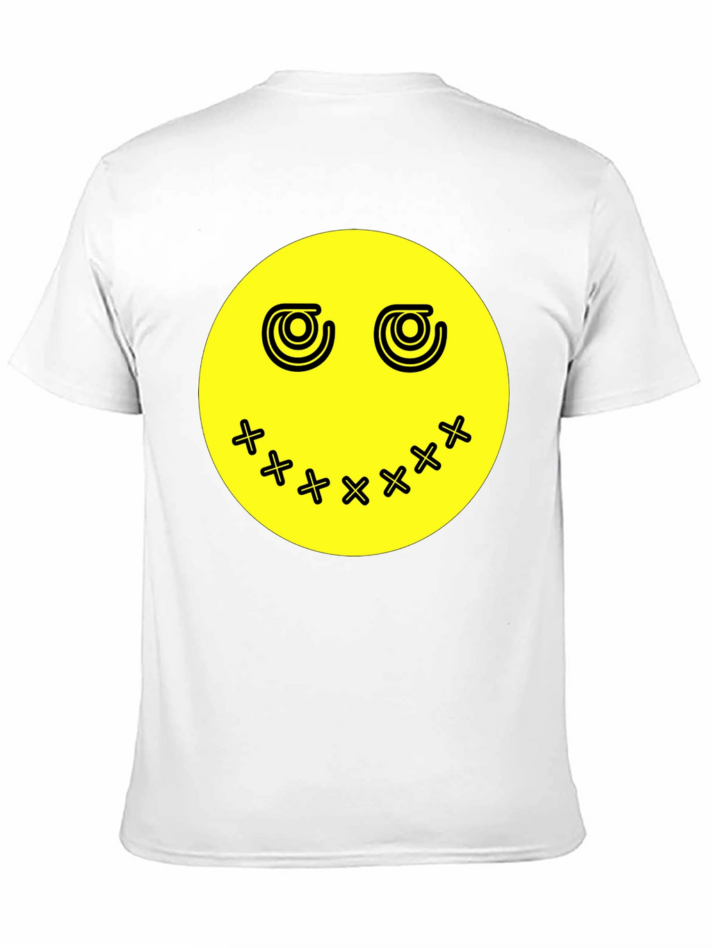 Smiley Face Graphic Tee - Black