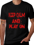 Keep Calm and Play On Black Graphic Tee