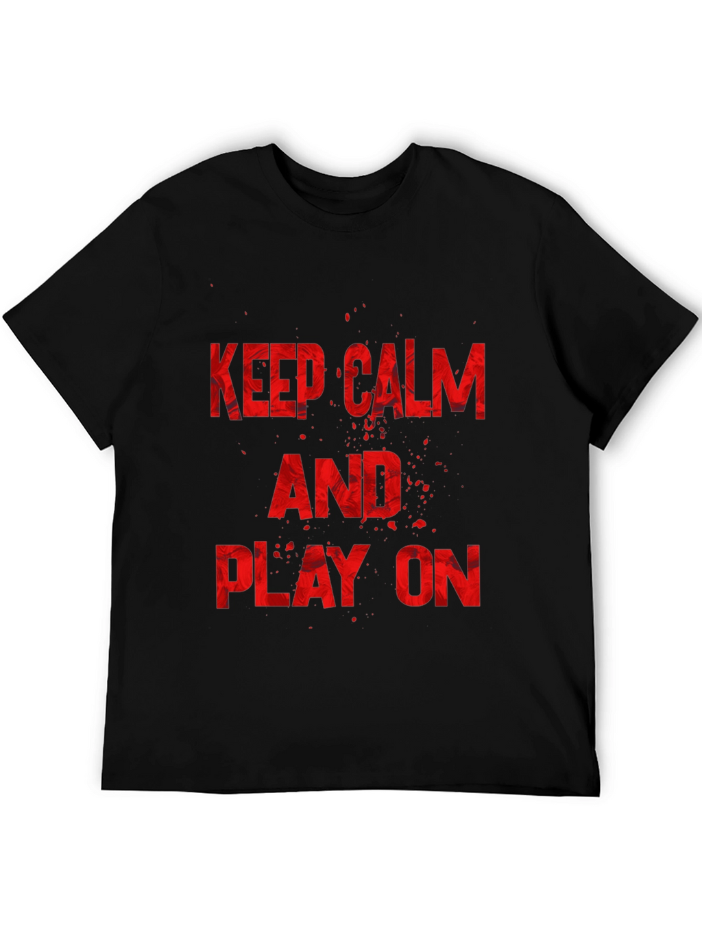 Keep Calm and Play On Black Graphic Tee